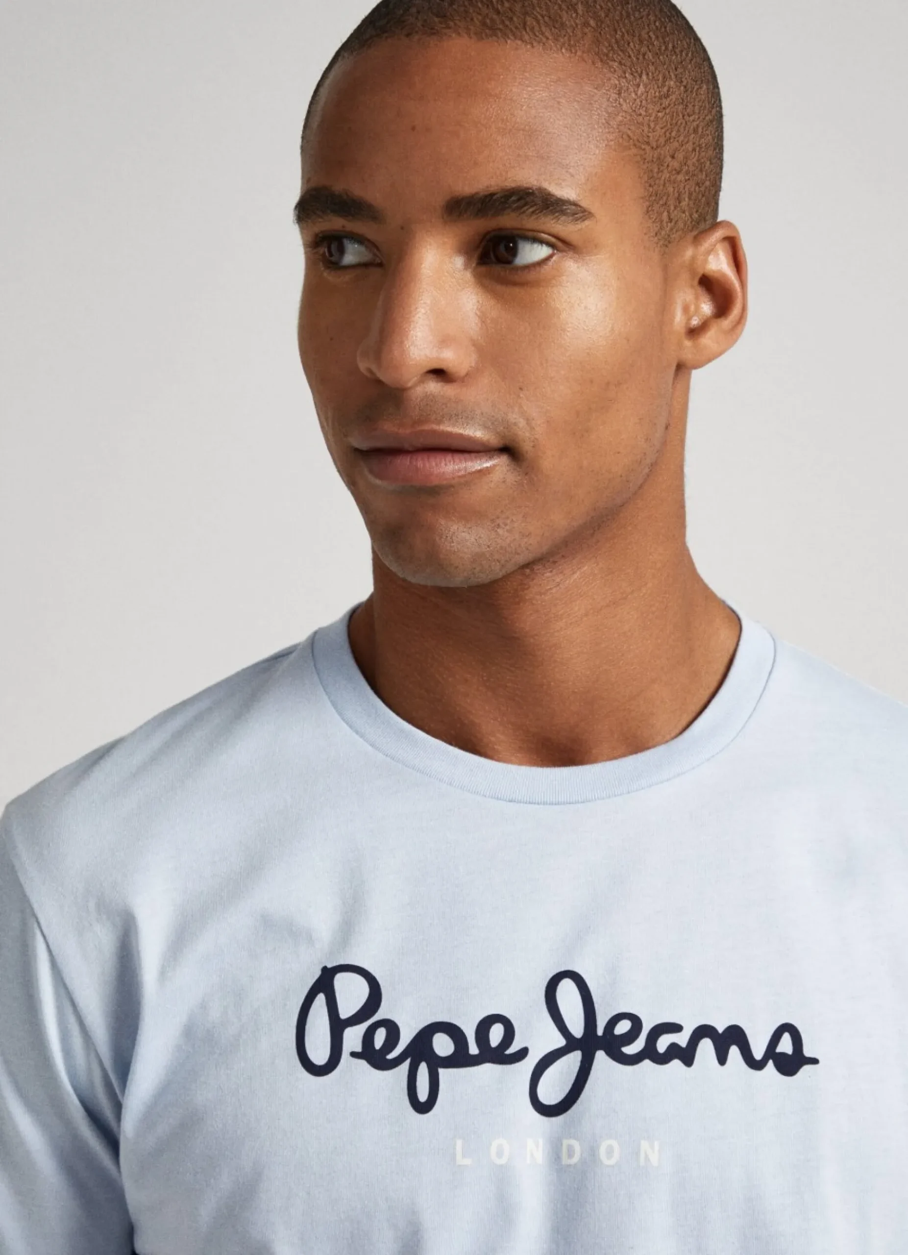 Homem Pepe Jeans T-Shirts>T-Shirt Algodao Logo Estampado