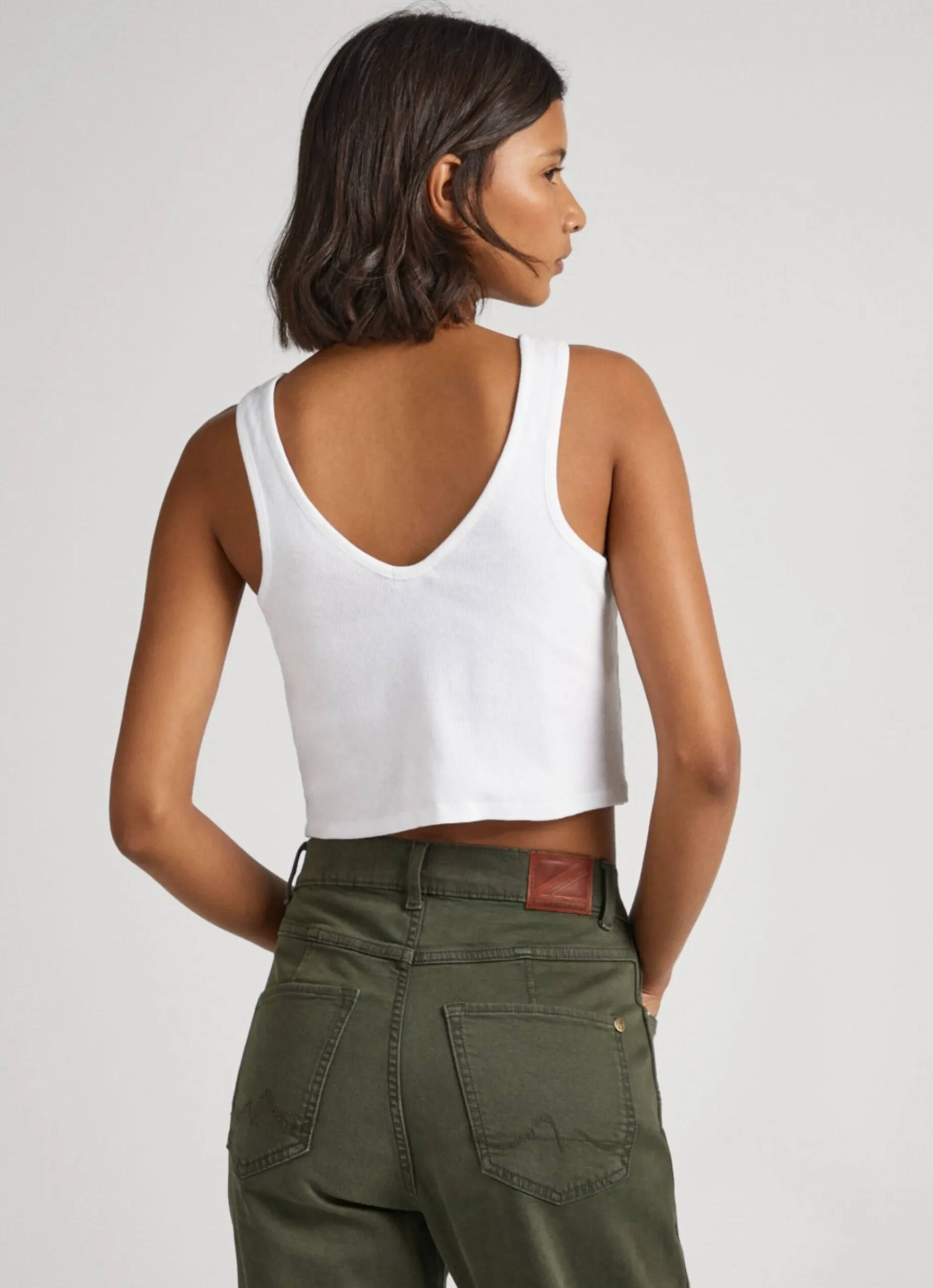 Mulher Pepe Jeans T-Shirts>T-Shirt Canelada Sem Mangas
