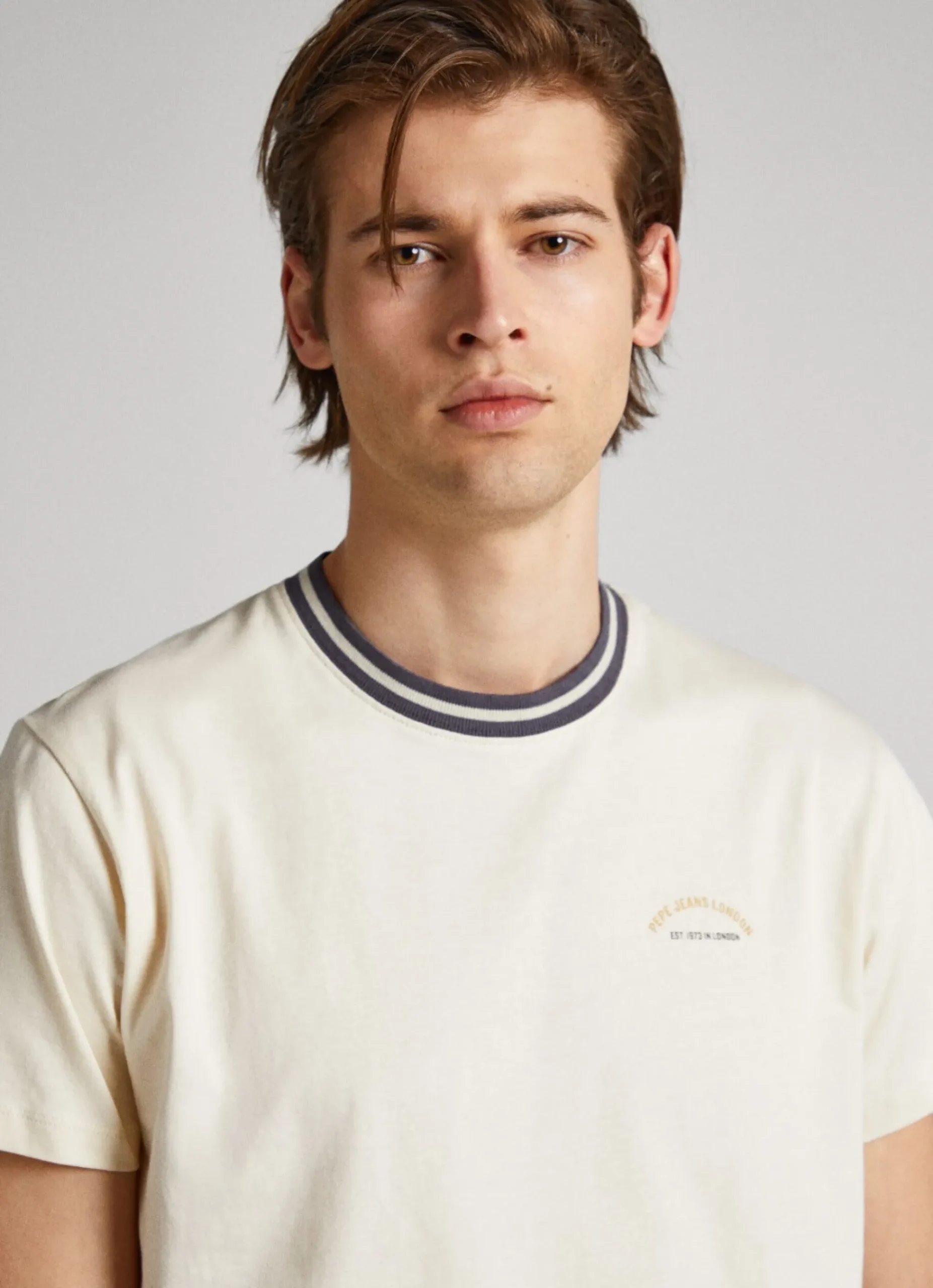 Homem Pepe Jeans T-Shirts>T-Shirt Com Detalhe Na Gola