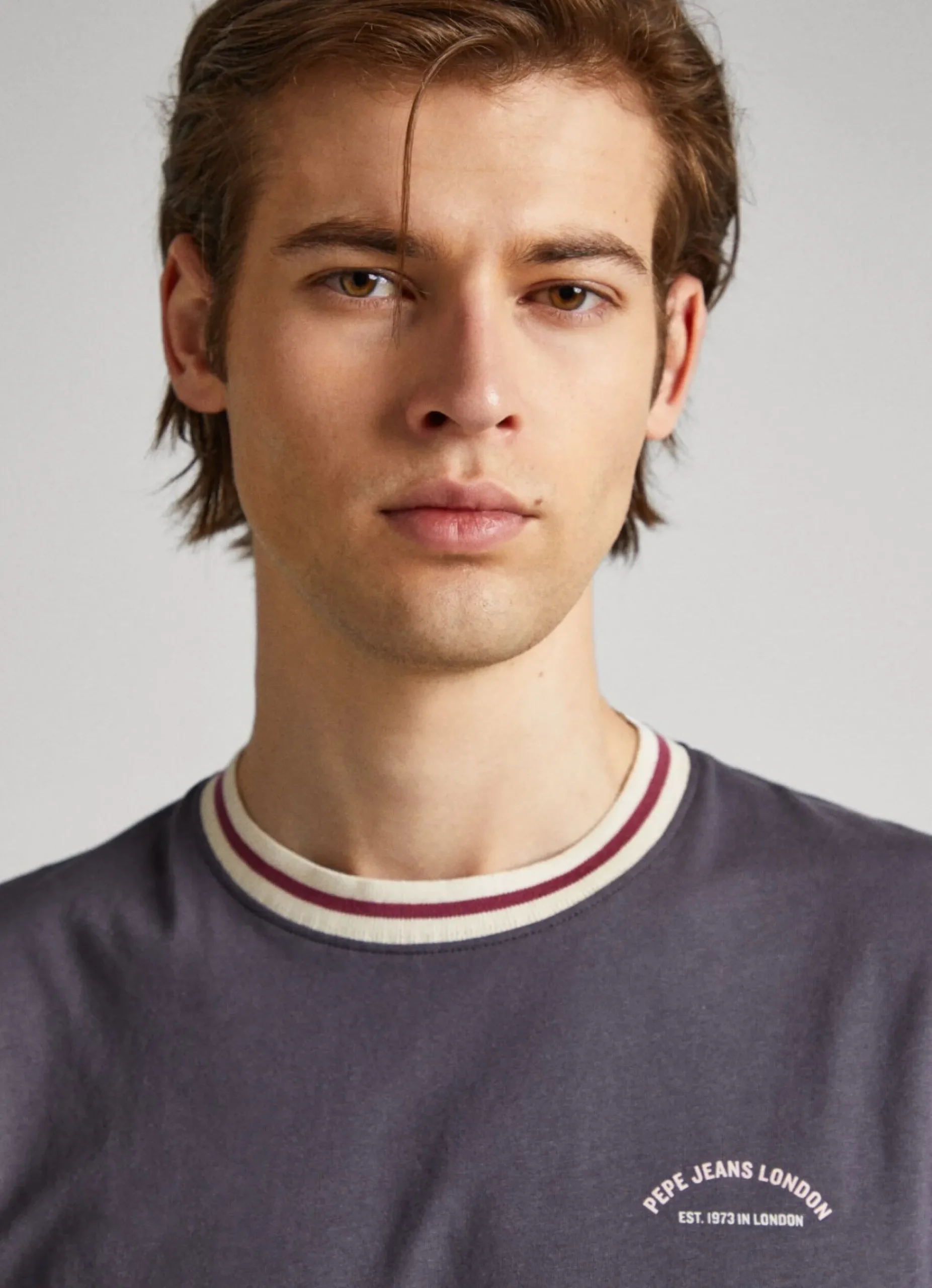 Homem Pepe Jeans T-Shirts>T-Shirt Com Detalhe Na Gola