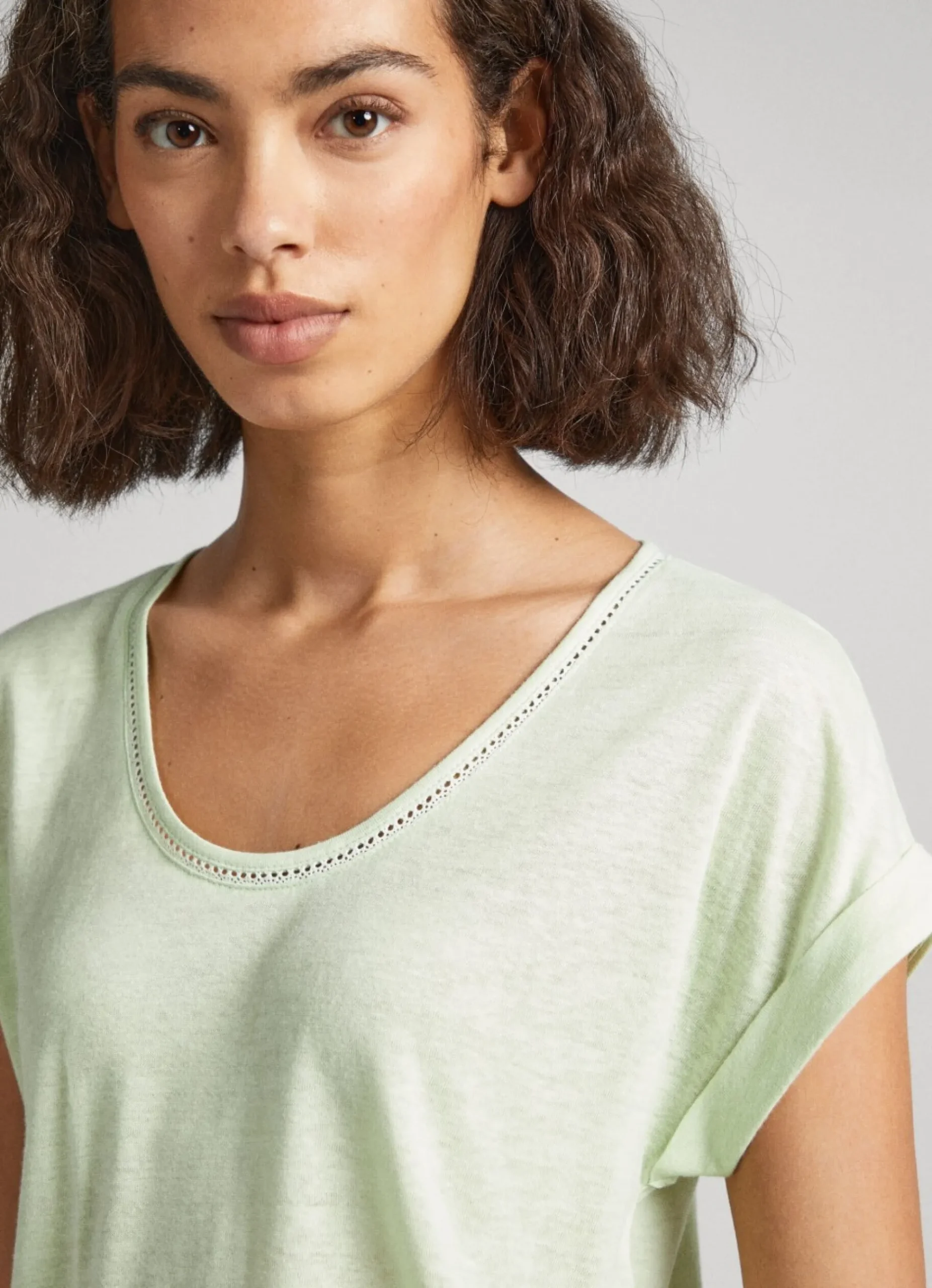 Mulher Pepe Jeans T-Shirts>T-Shirt Com Detalhes De Renda