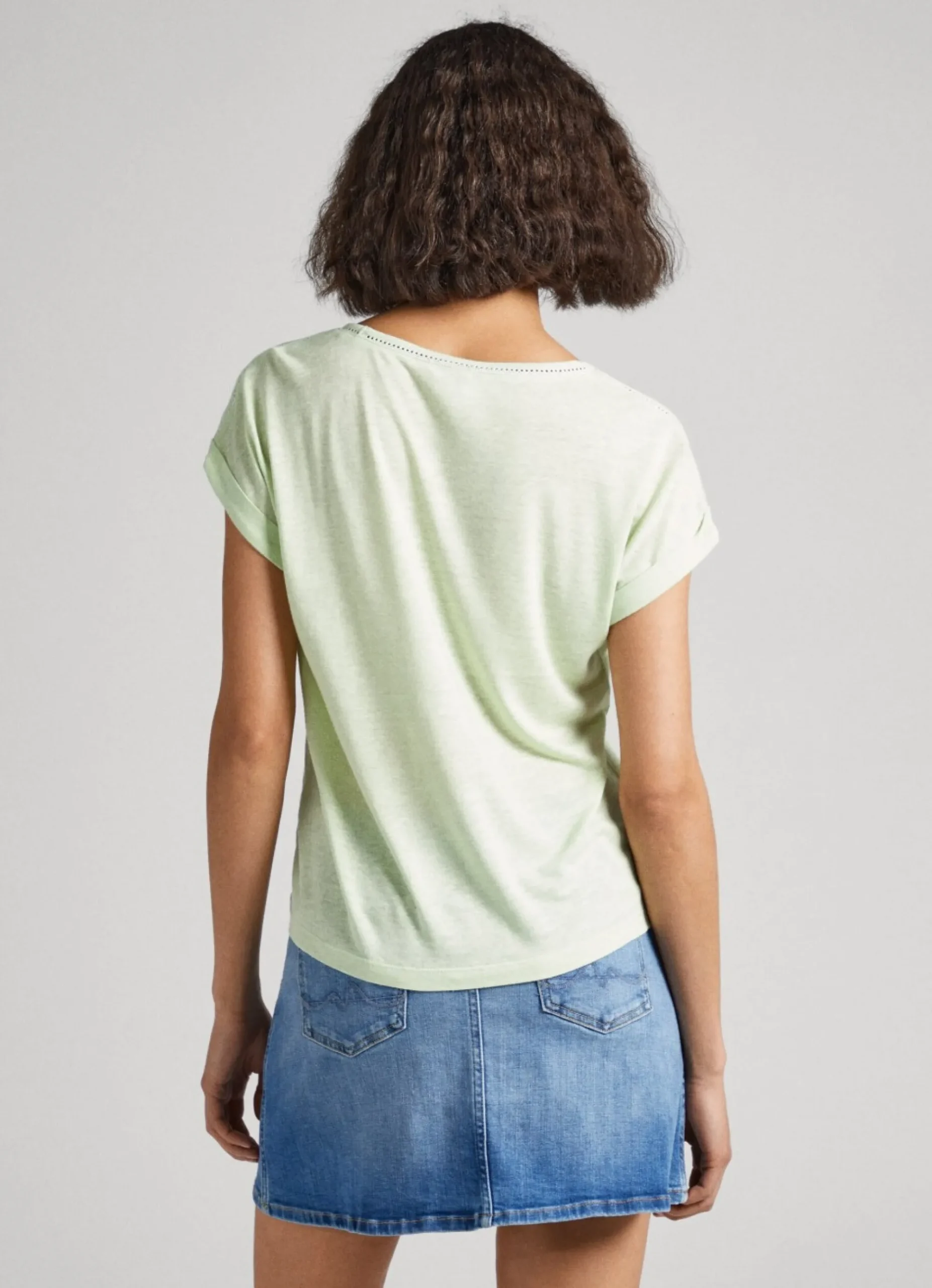 Mulher Pepe Jeans T-Shirts>T-Shirt Com Detalhes De Renda