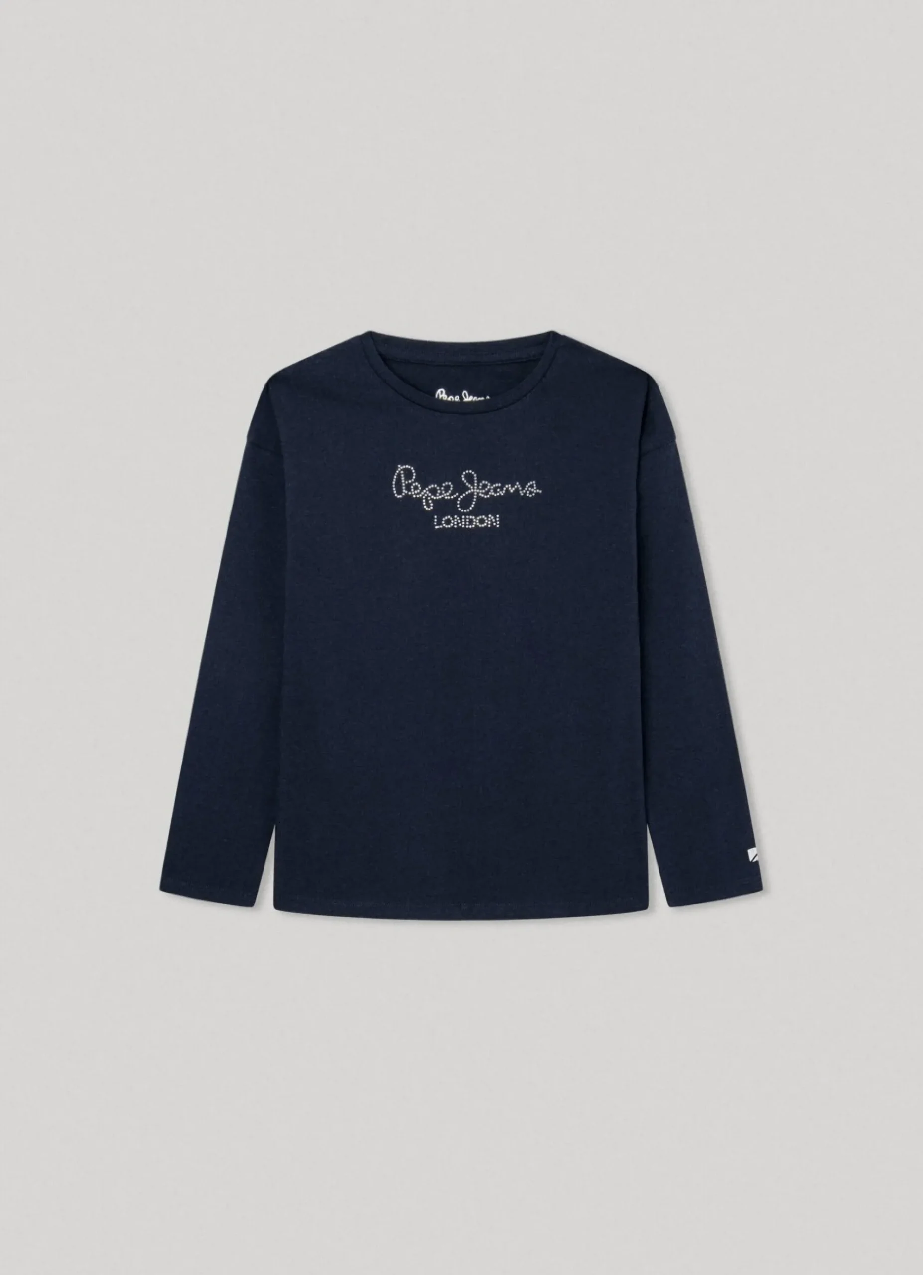 Rapariga Pepe Jeans Camisas E T-Shirts>T-Shirt Com Logo Em Strass Nuria L/S