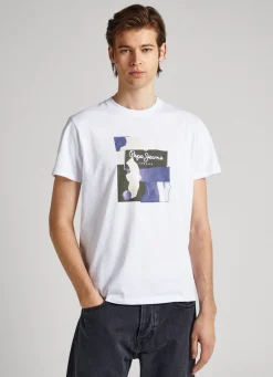 Homem Pepe Jeans T-Shirts>T-Shirt Com Logo Estampado