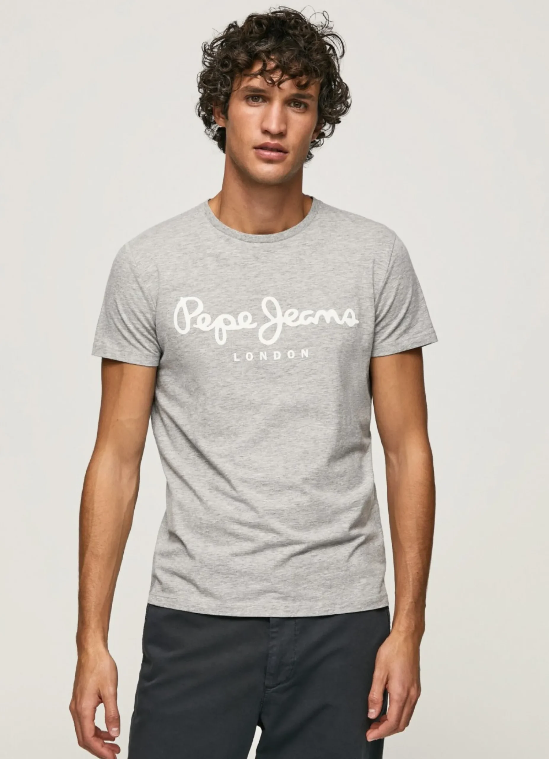 Homem Pepe Jeans T-Shirts>T-Shirt De Algodao De Manga Curta