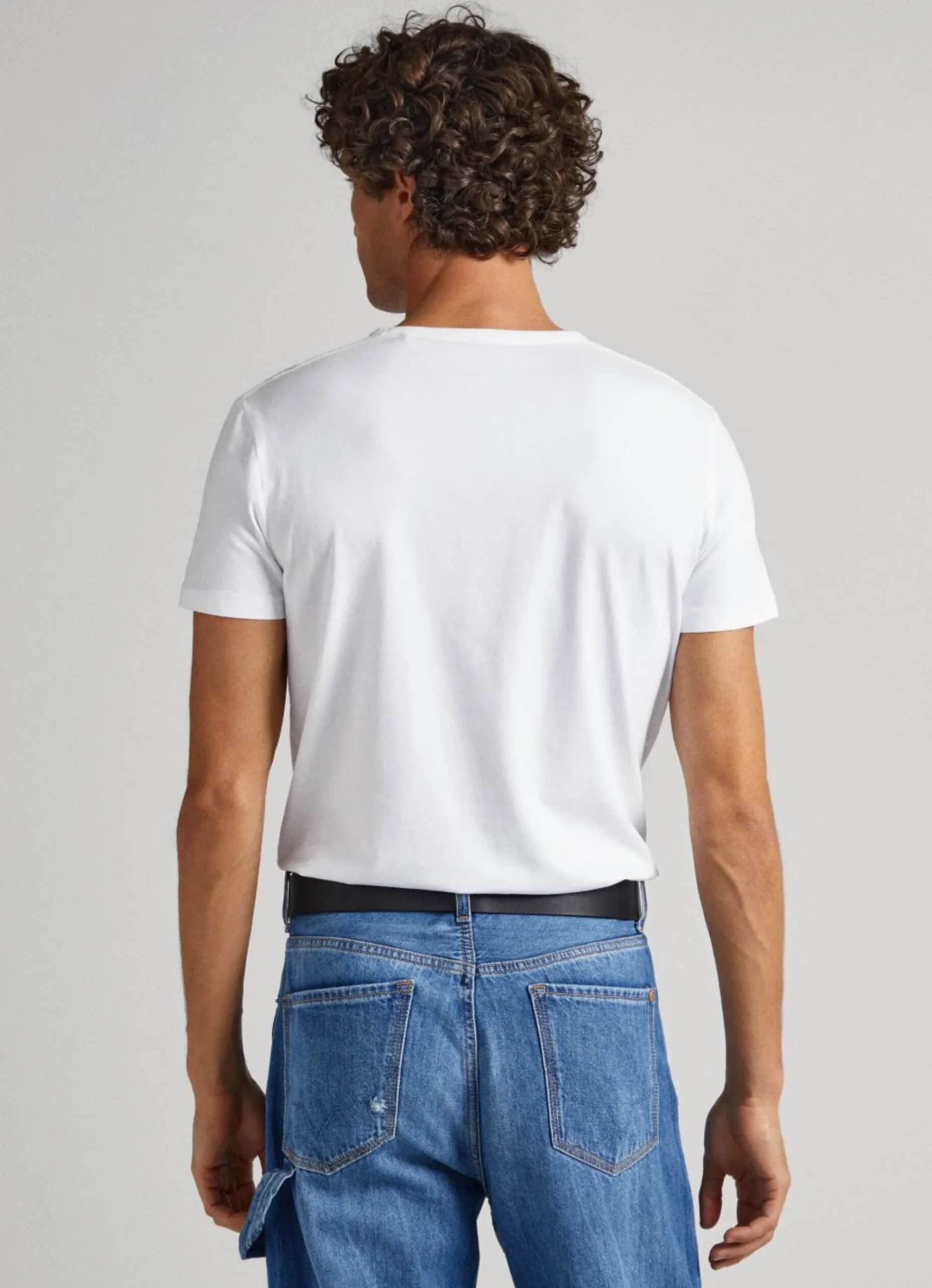 Homem Pepe Jeans T-Shirts>T-Shirt De Algodao Logo Estampado