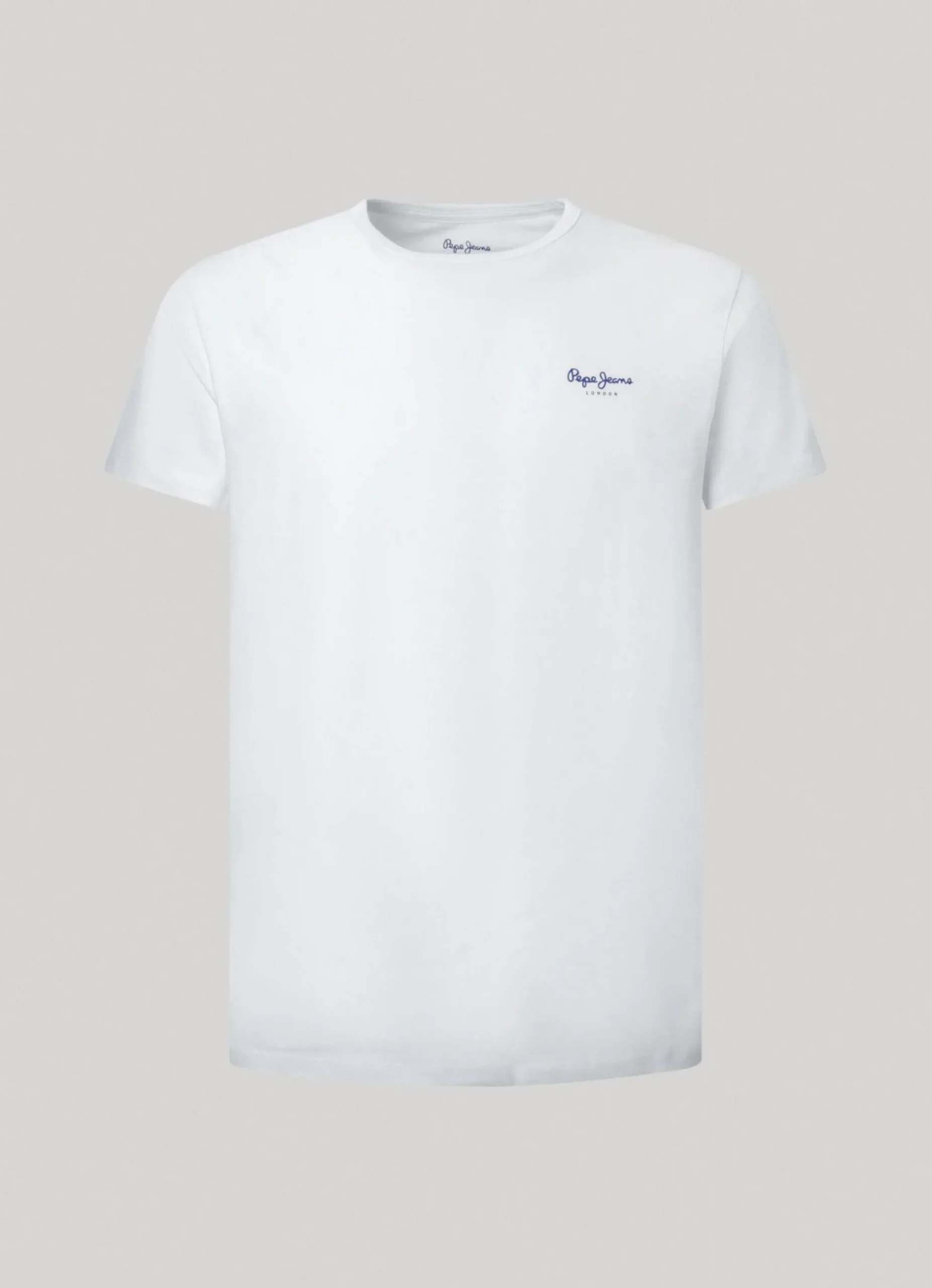 Homem Pepe Jeans T-Shirts>T-Shirt De Algodao Logo Estampado