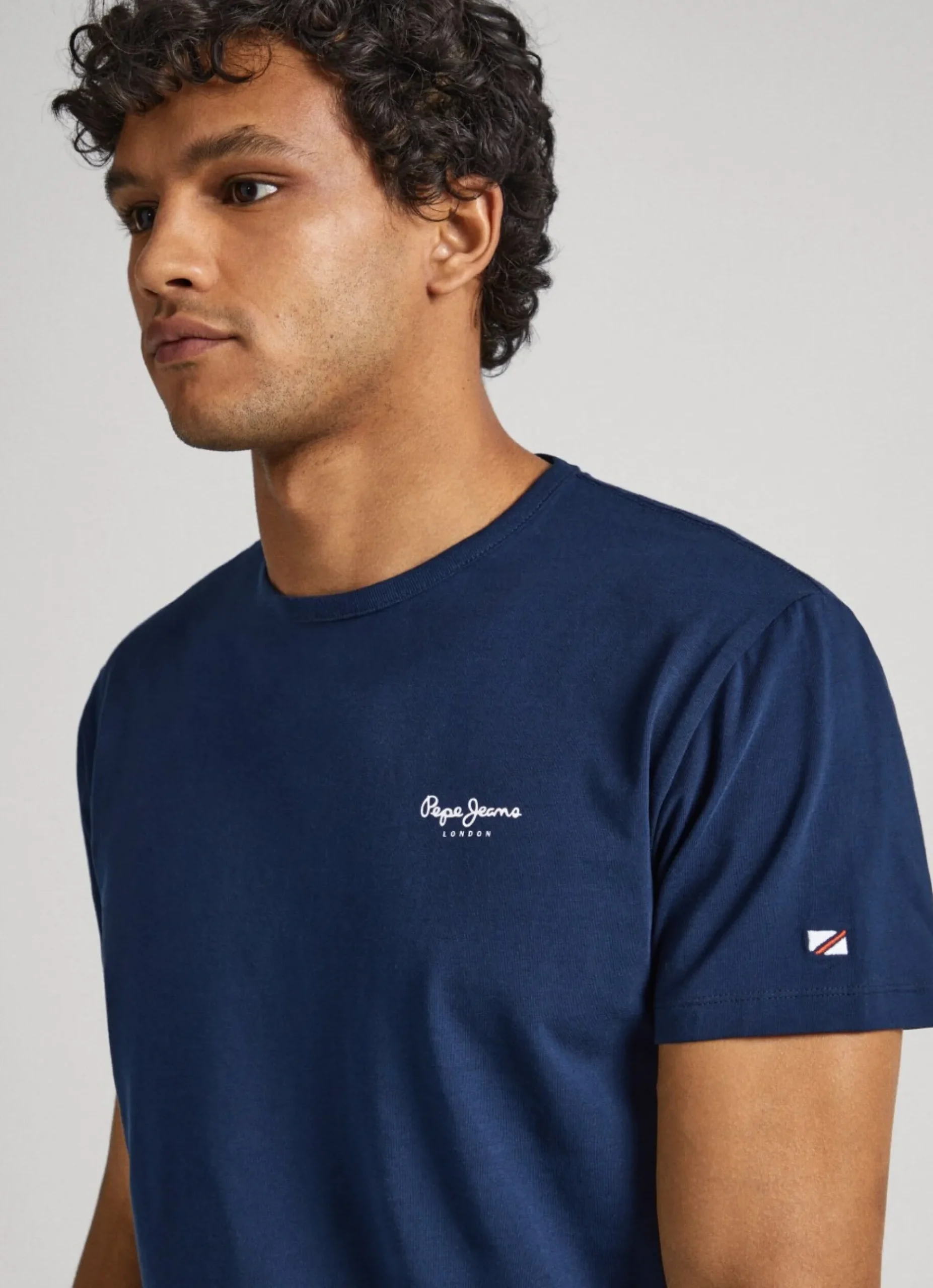 Homem Pepe Jeans T-Shirts>T-Shirt De Algodao Logo Estampado