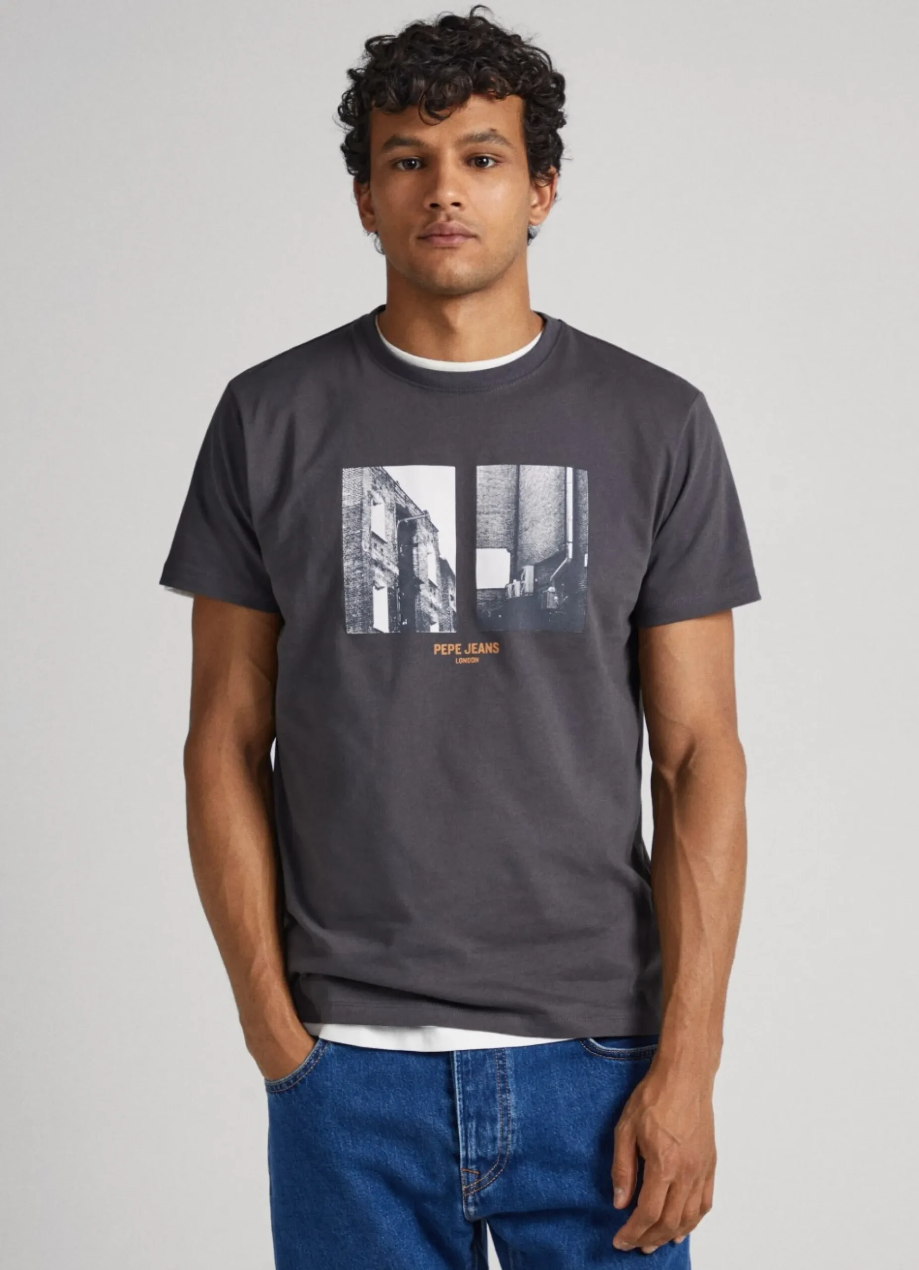 Homem Pepe Jeans T-Shirts>T-Shirt Estampado Fotografico
