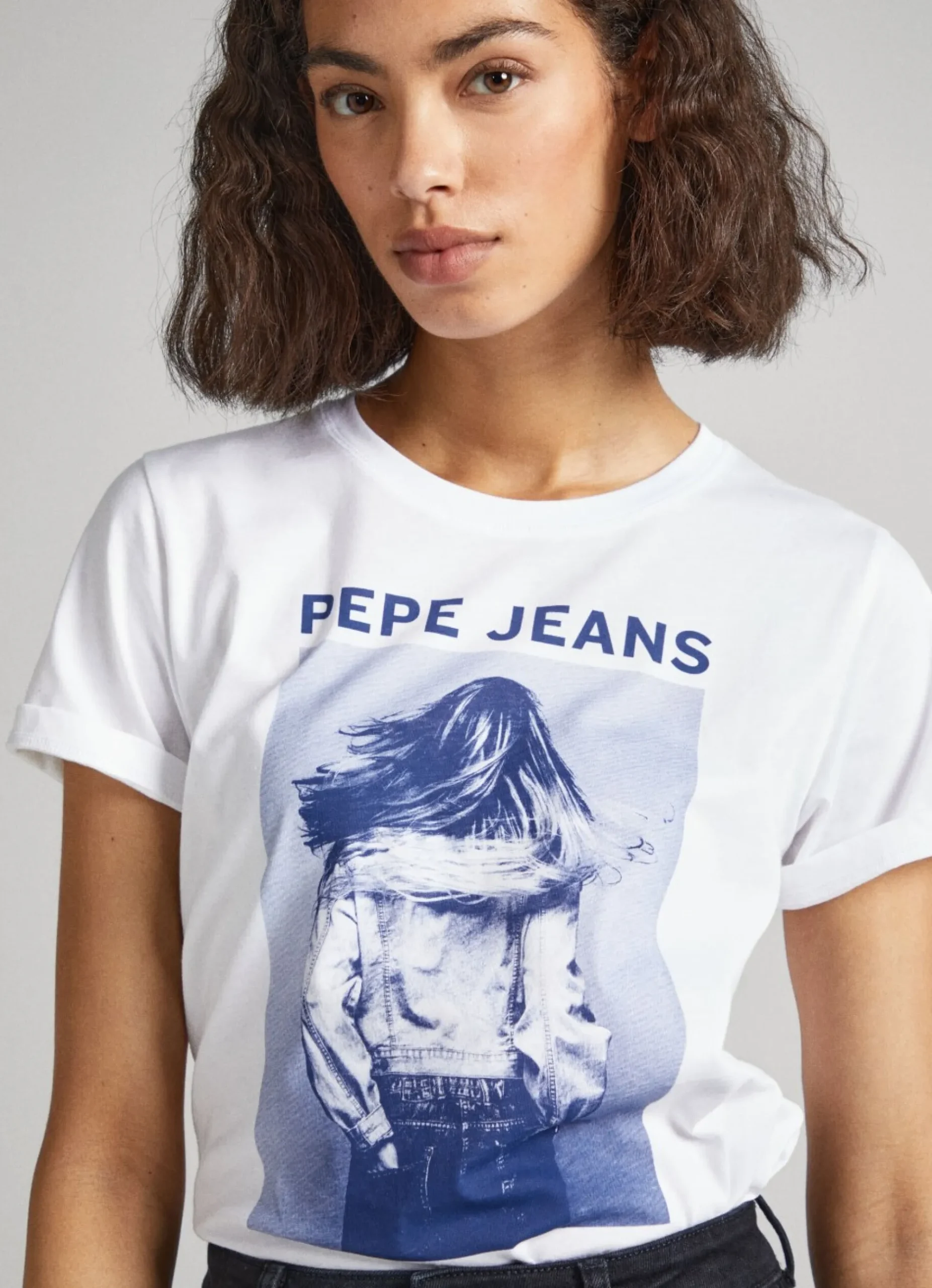 Mulher Pepe Jeans T-Shirts>T-Shirt Estampado Fotografico
