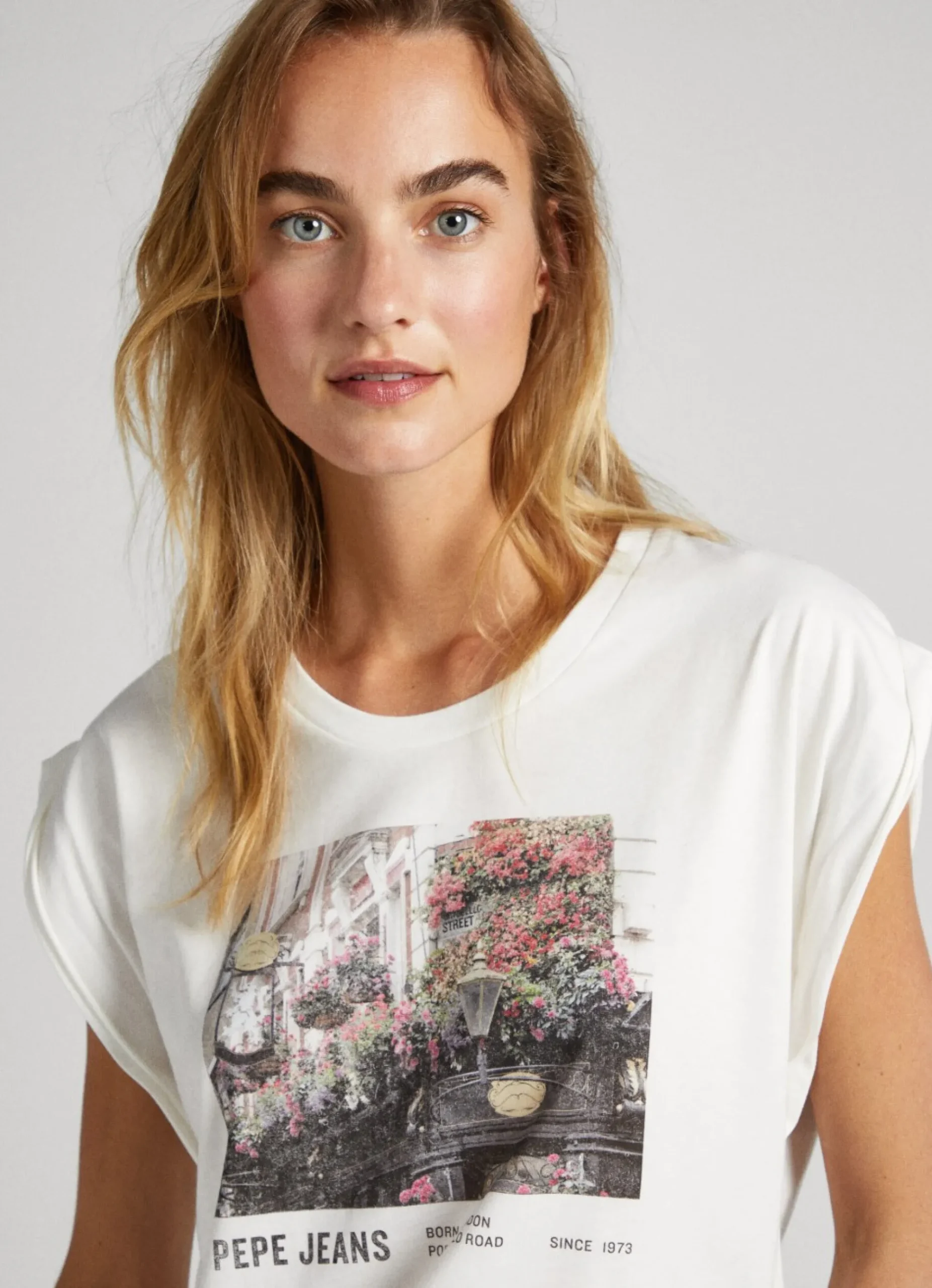 Mulher Pepe Jeans T-Shirts>T-Shirt Estampado Fotografico