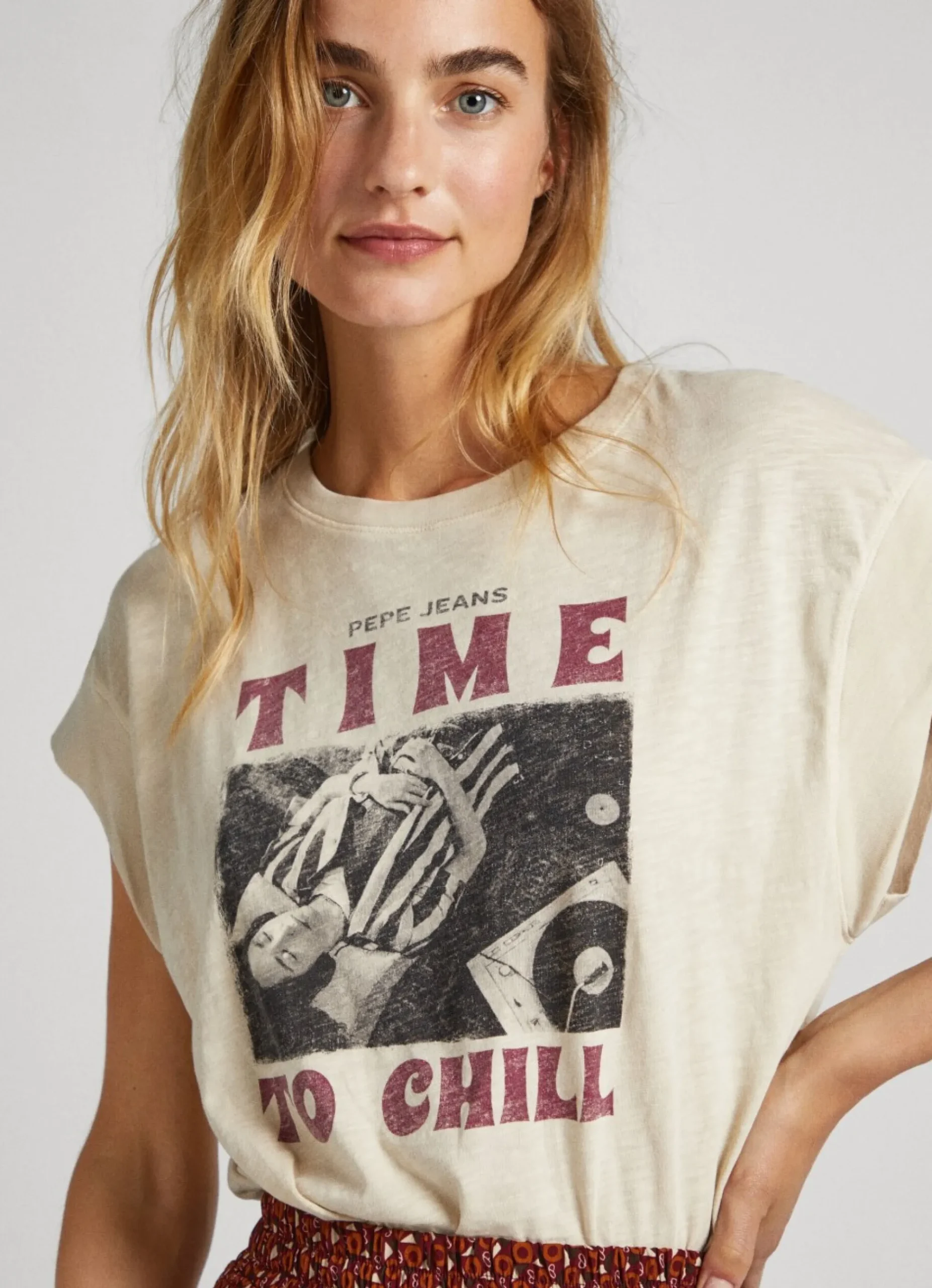 Mulher Pepe Jeans T-Shirts>T-Shirt Estampado Fotografico