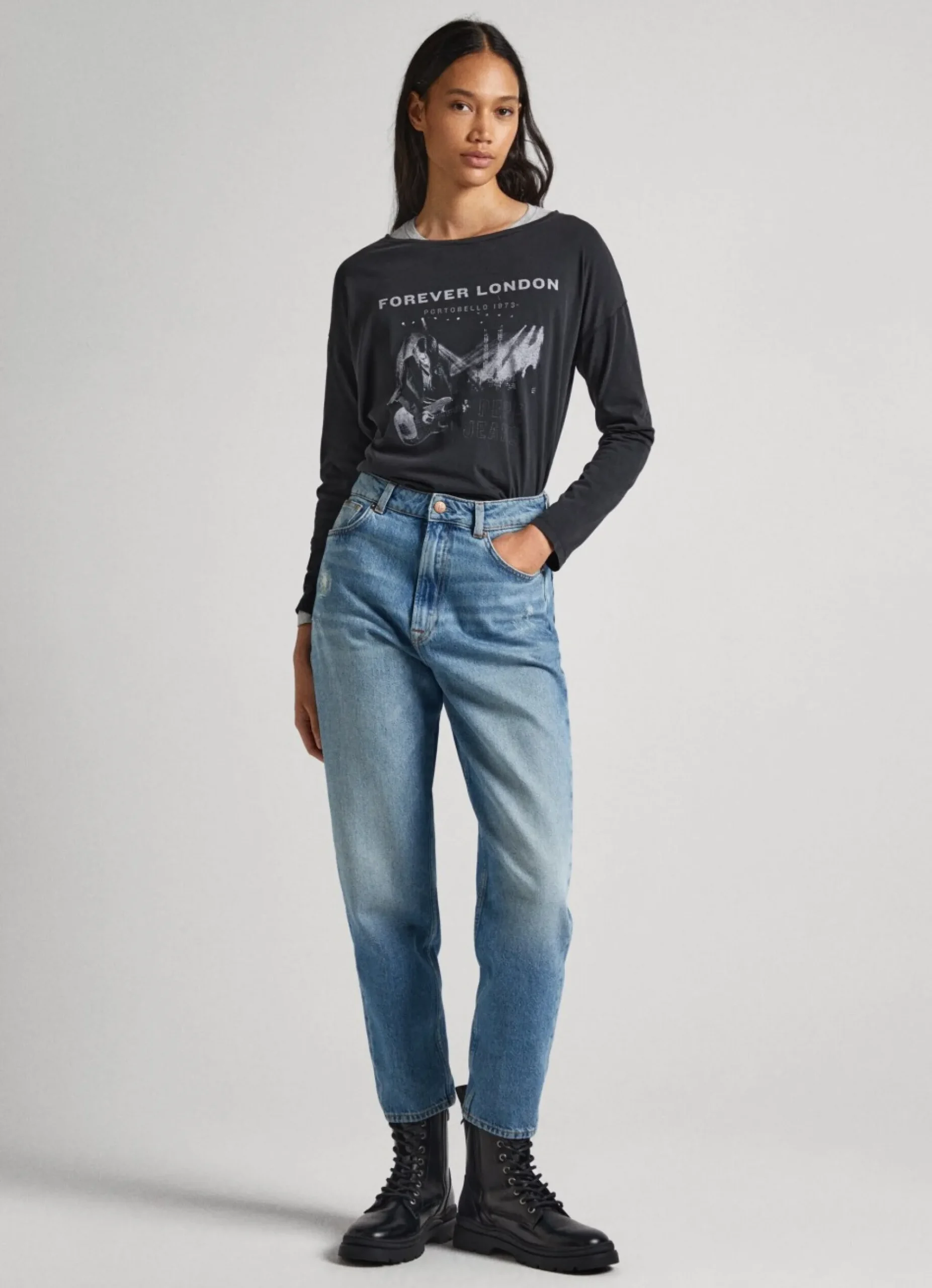 Mulher Pepe Jeans T-Shirts>T-Shirt Estampado Fotografico