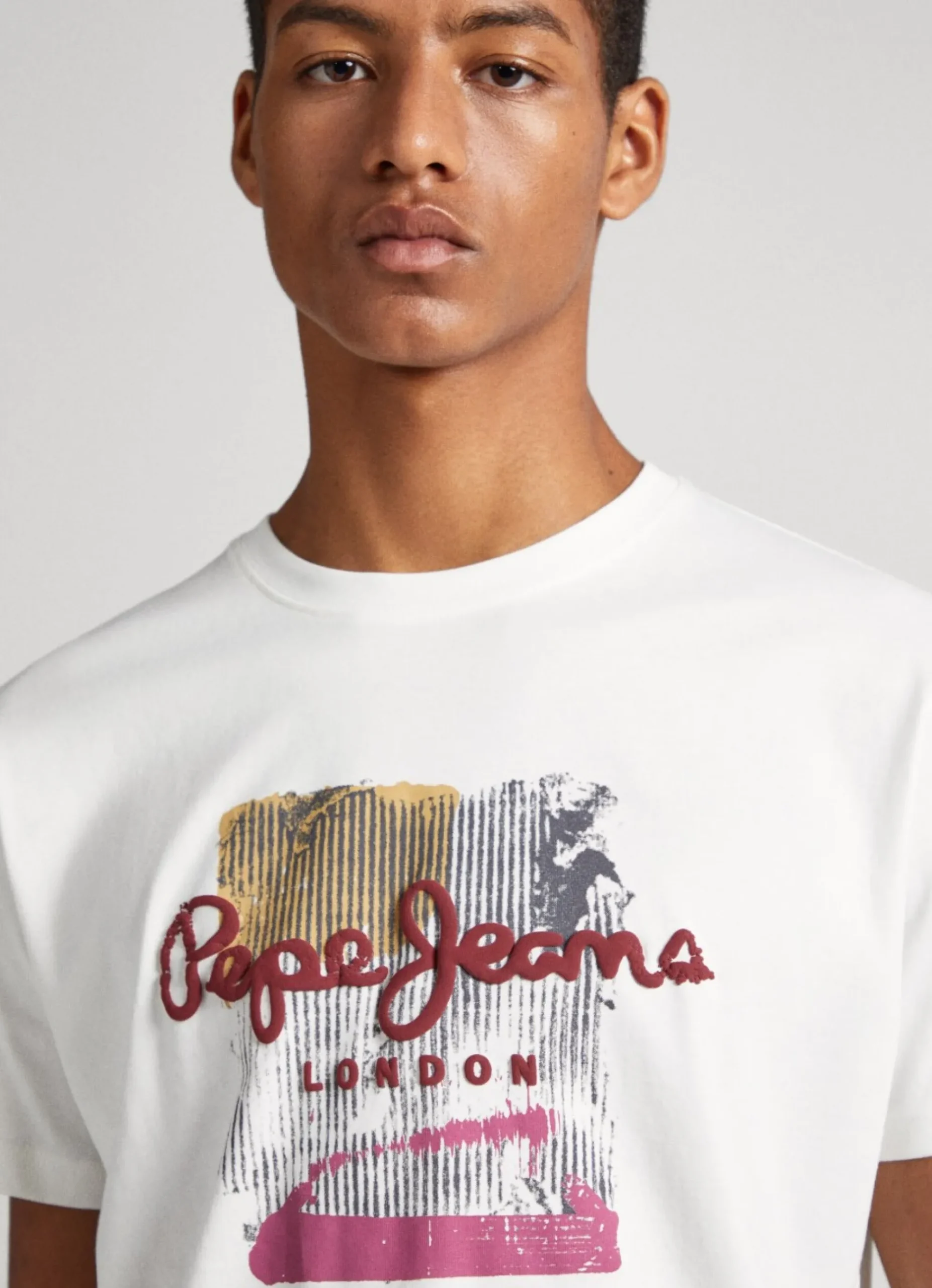 Homem Pepe Jeans T-Shirts>T-Shirt Estampado Puff