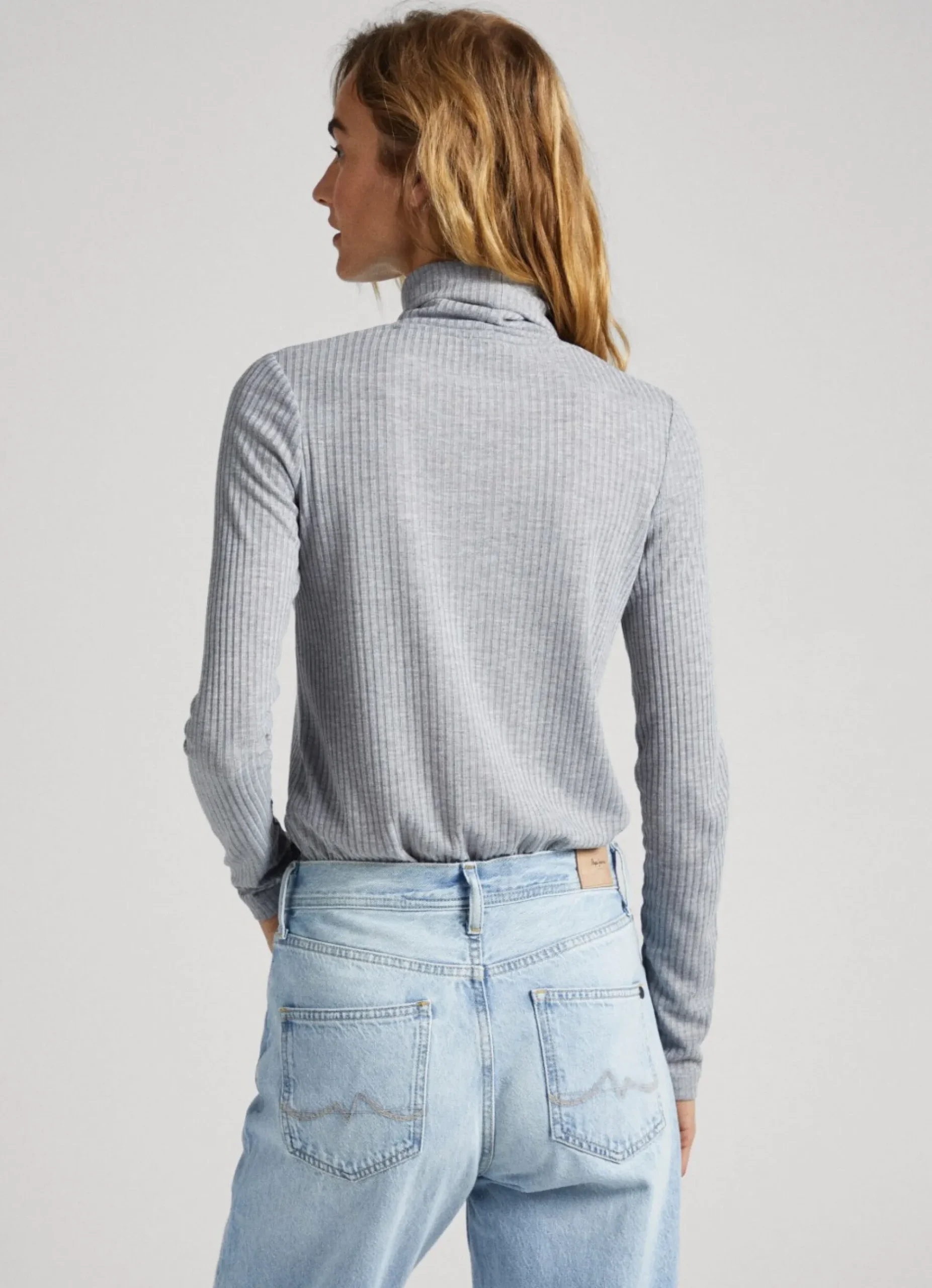Mulher Pepe Jeans T-Shirts>T-Shirt Gola Alta Canelada