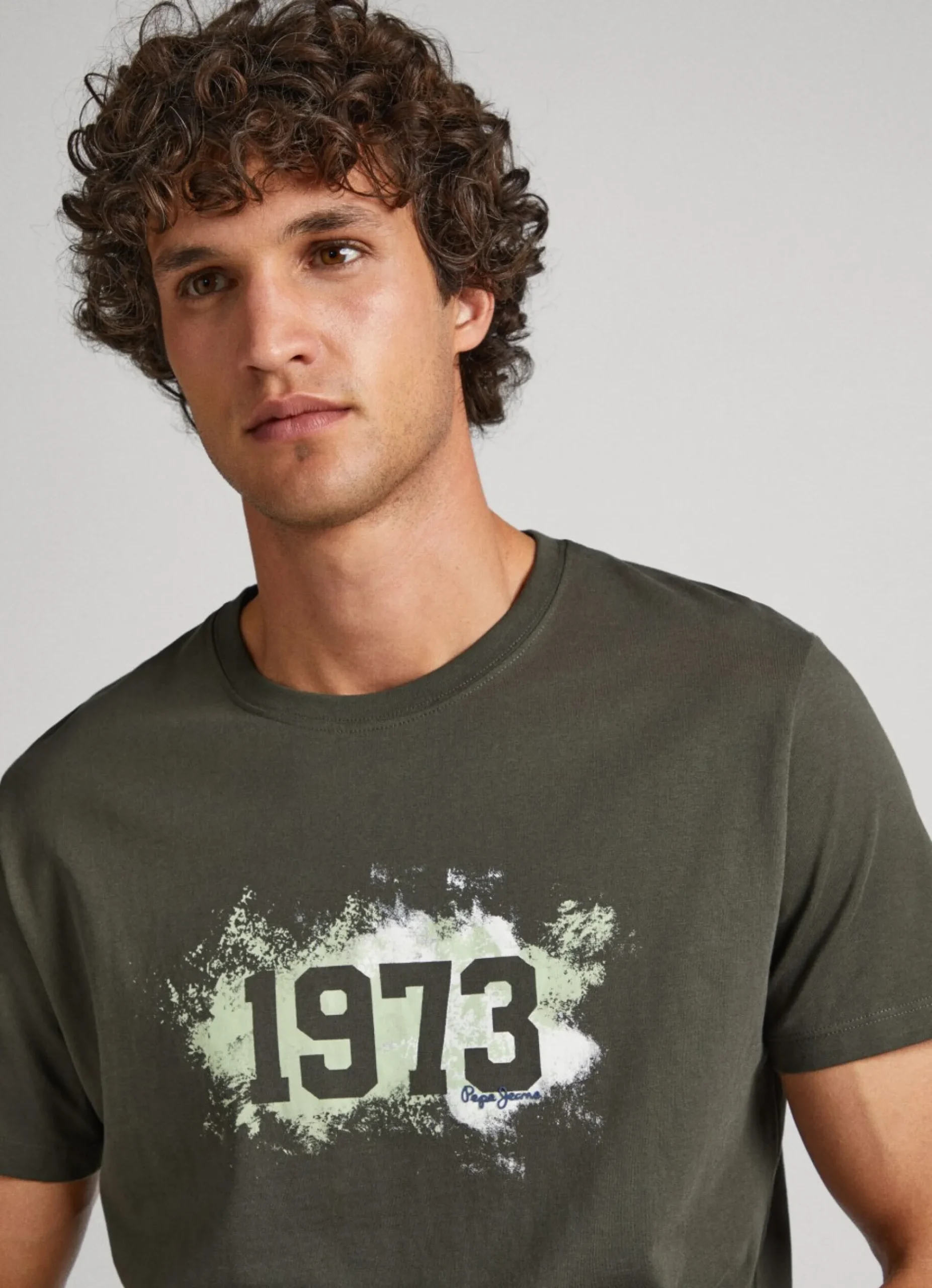 Homem Pepe Jeans T-Shirts>T-Shirt Logo 1973 Estampado