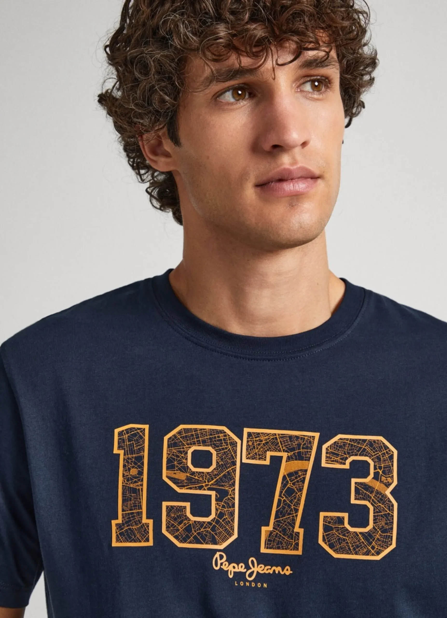 Homem Pepe Jeans T-Shirts>T-Shirt Logo 1973 Estampado
