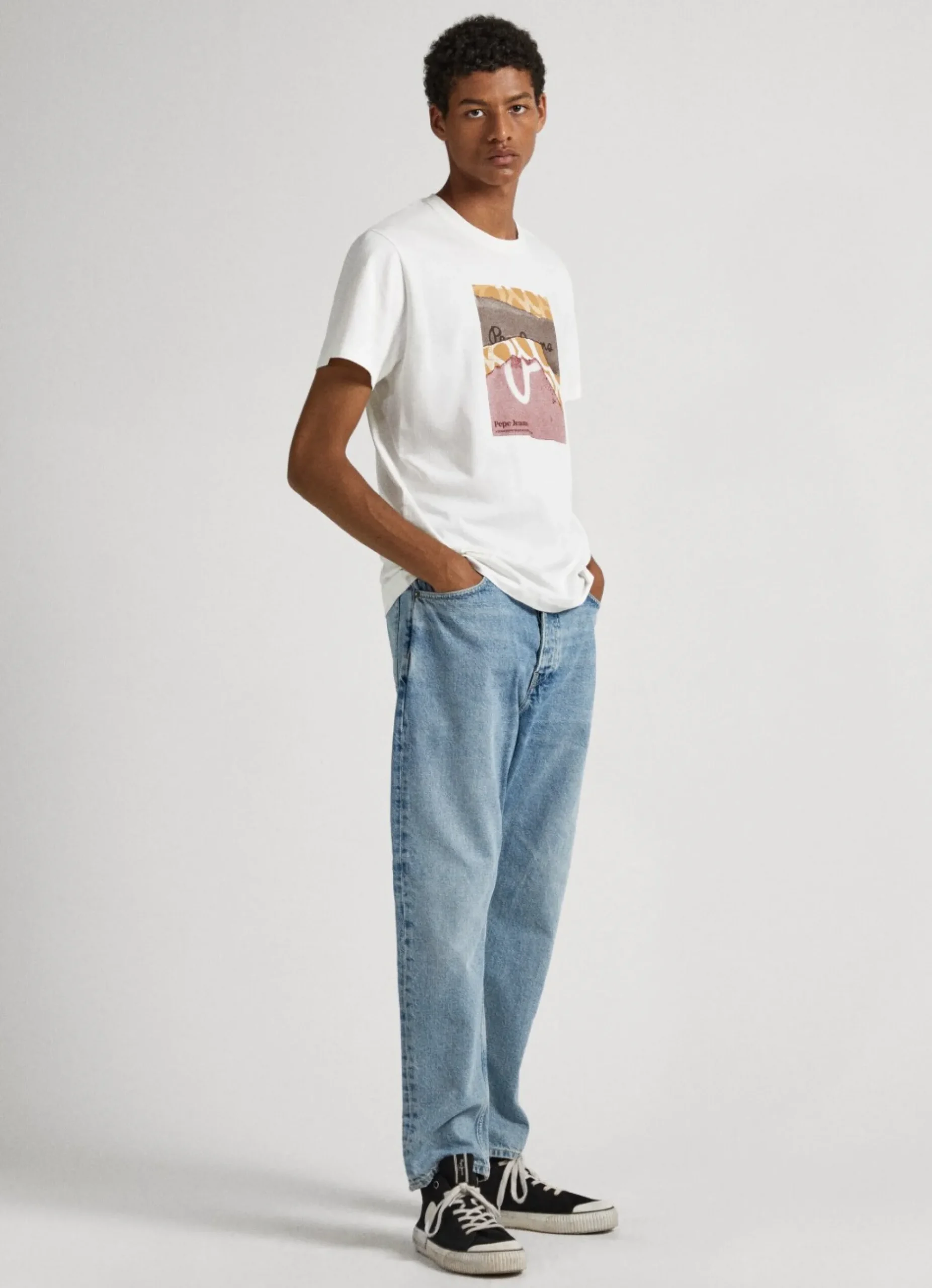 Homem Pepe Jeans T-Shirts>T-Shirt Logo Estampado