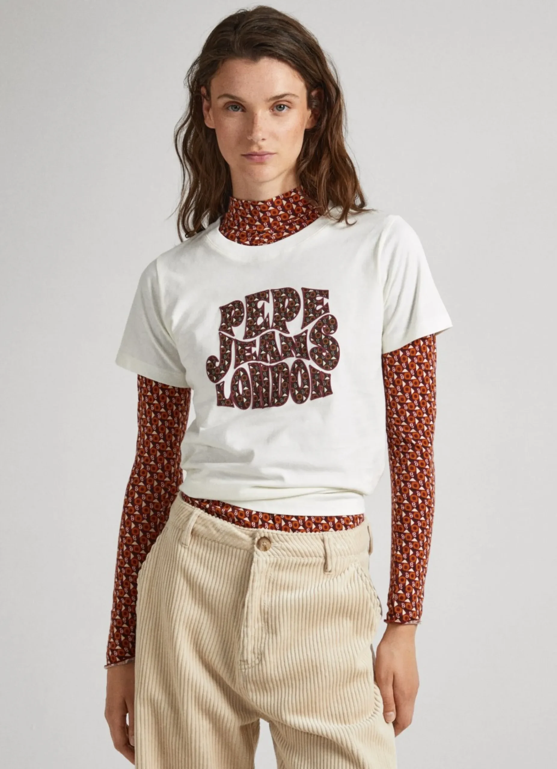 Mulher Pepe Jeans T-Shirts>T-Shirt Logo Estampado