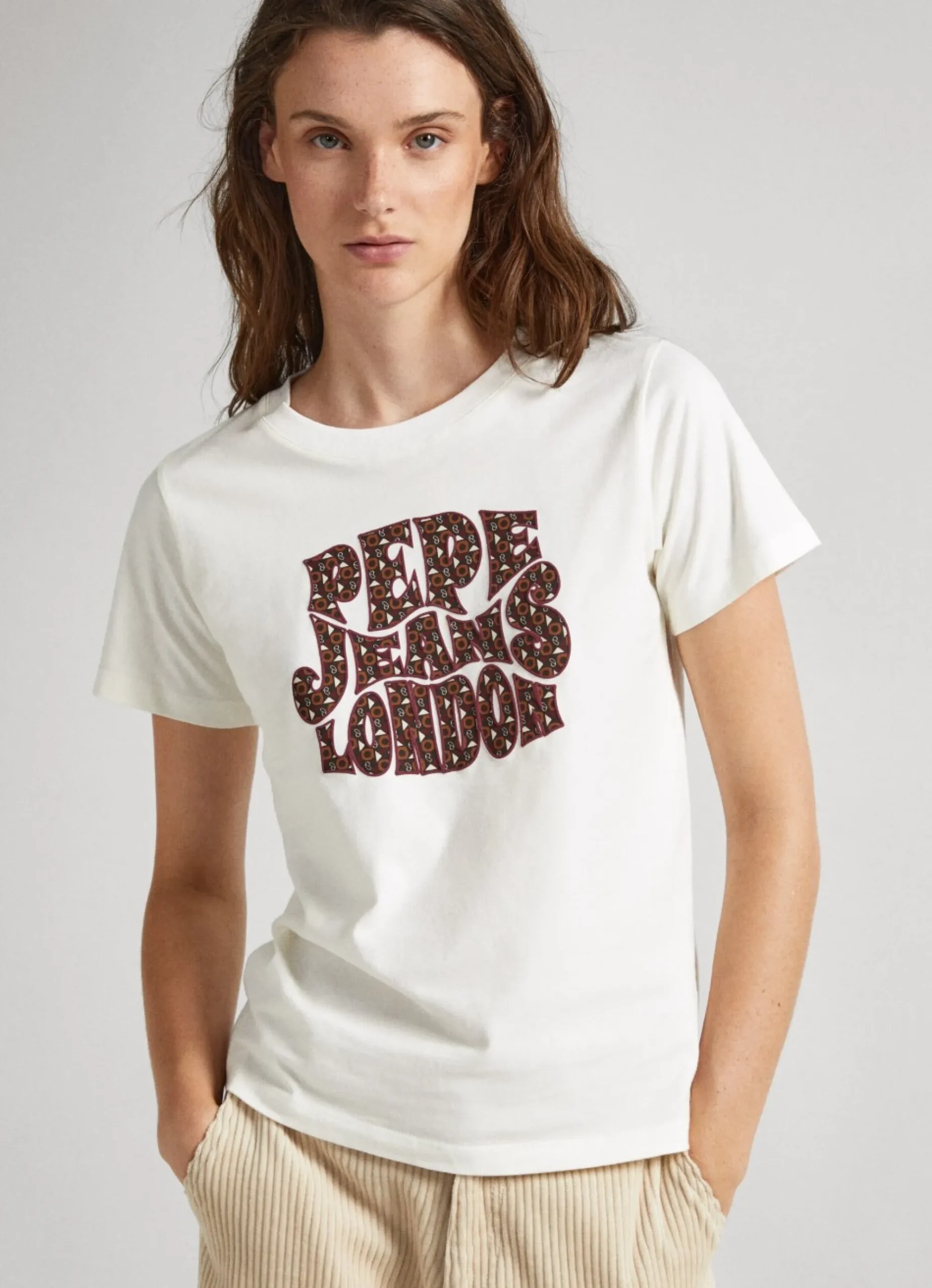 Mulher Pepe Jeans T-Shirts>T-Shirt Logo Estampado
