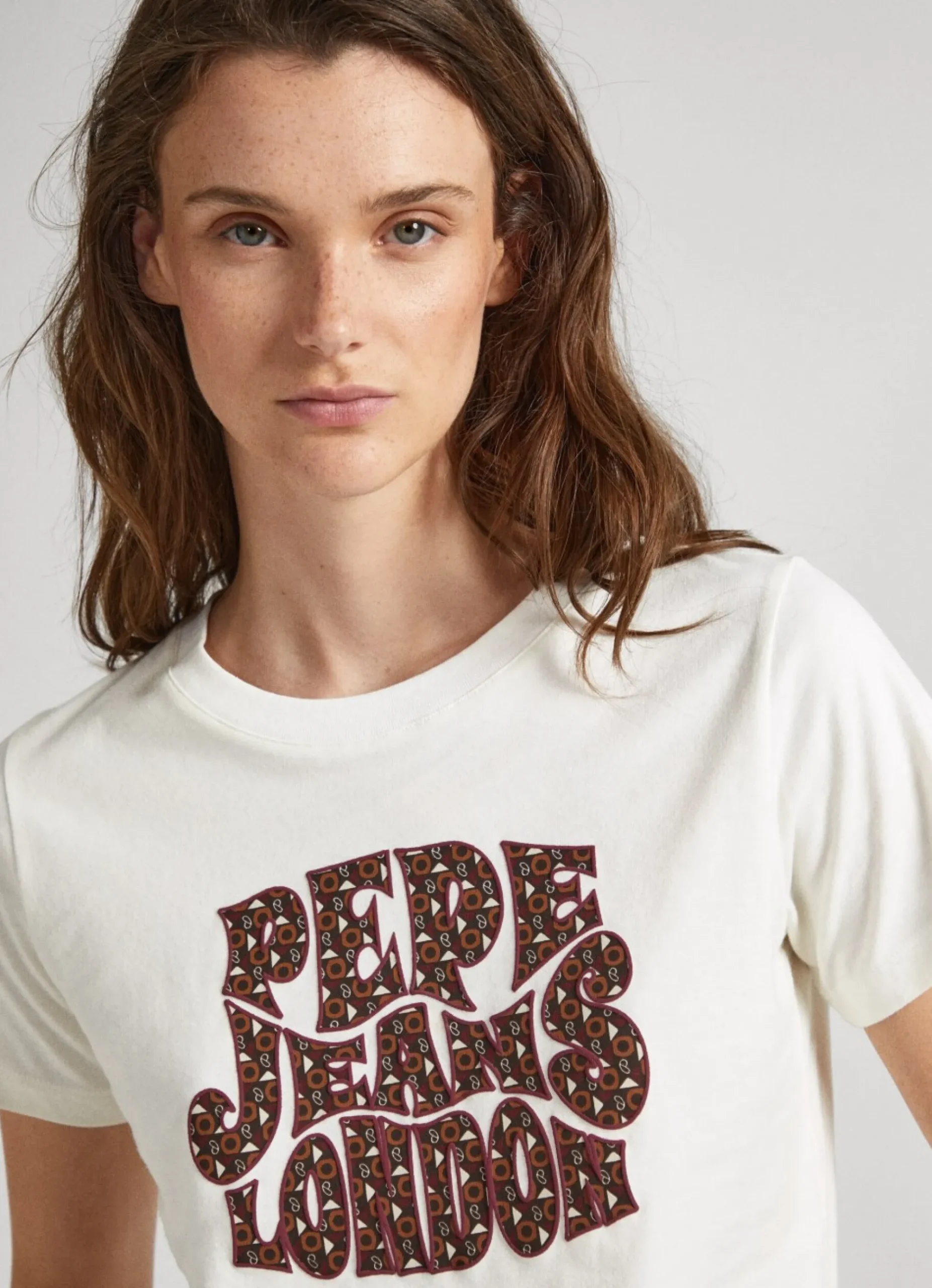 Mulher Pepe Jeans T-Shirts>T-Shirt Logo Estampado
