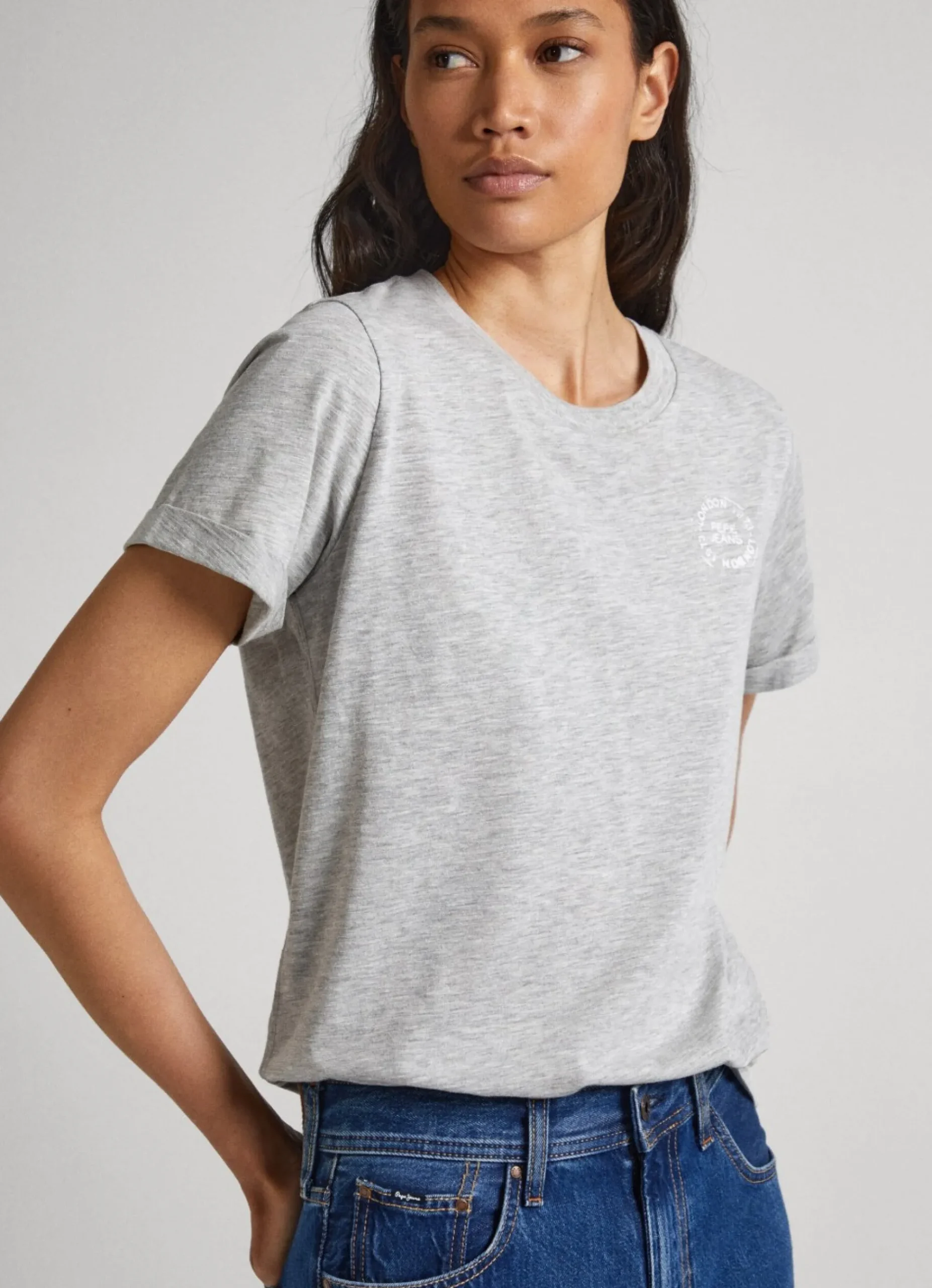 Mulher Pepe Jeans T-Shirts>T-Shirt Logo Estampado