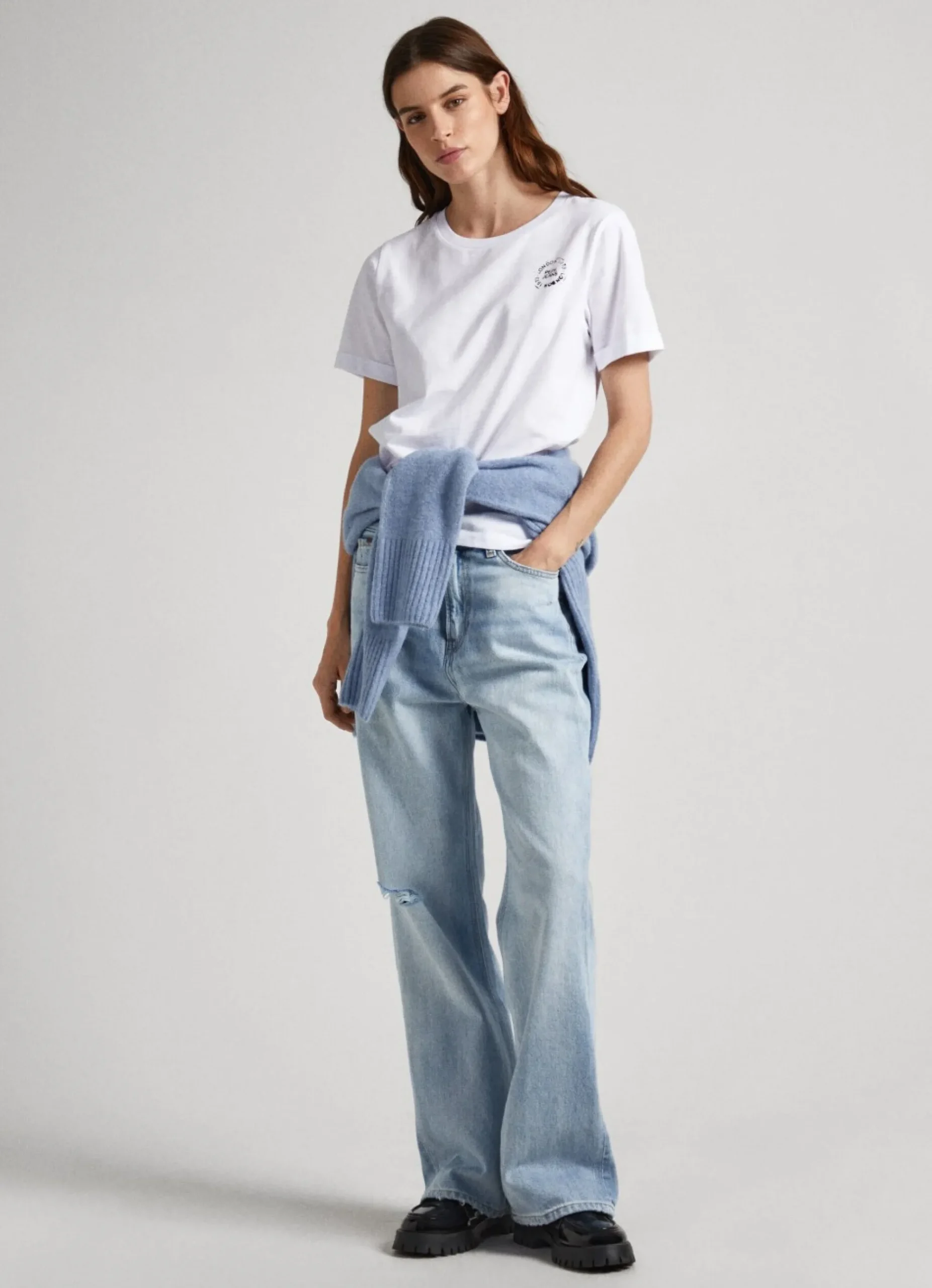Mulher Pepe Jeans T-Shirts>T-Shirt Logo Estampado