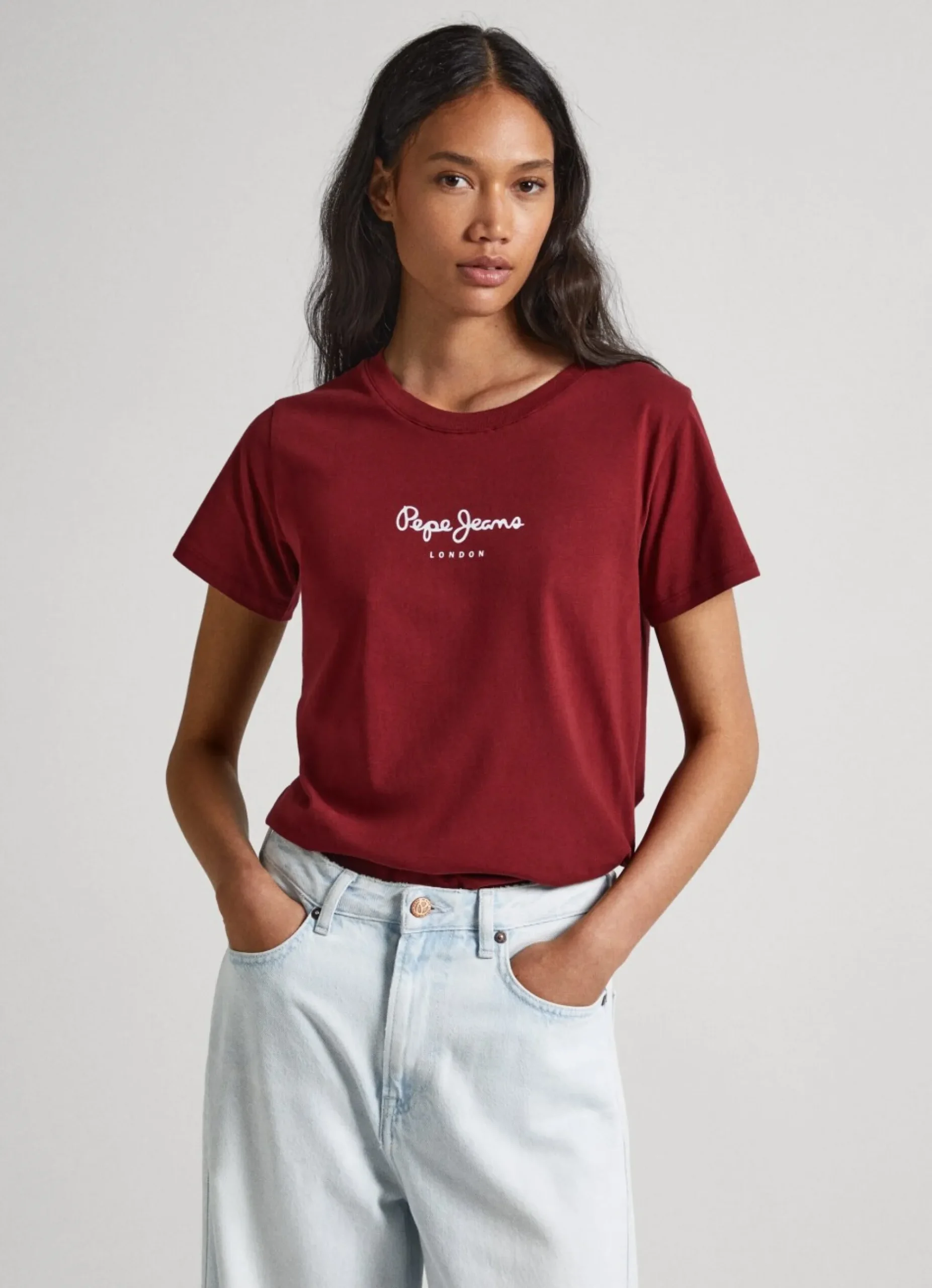 Mulher Pepe Jeans T-Shirts>T-Shirt Logo Estampado