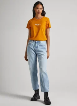 Mulher Pepe Jeans T-Shirts>T-Shirt Logo Estampado