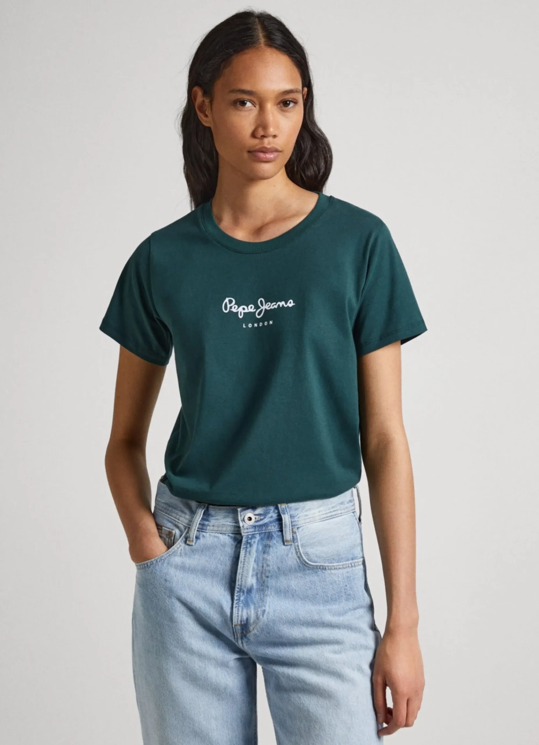 Mulher Pepe Jeans T-Shirts>T-Shirt Logo Estampado