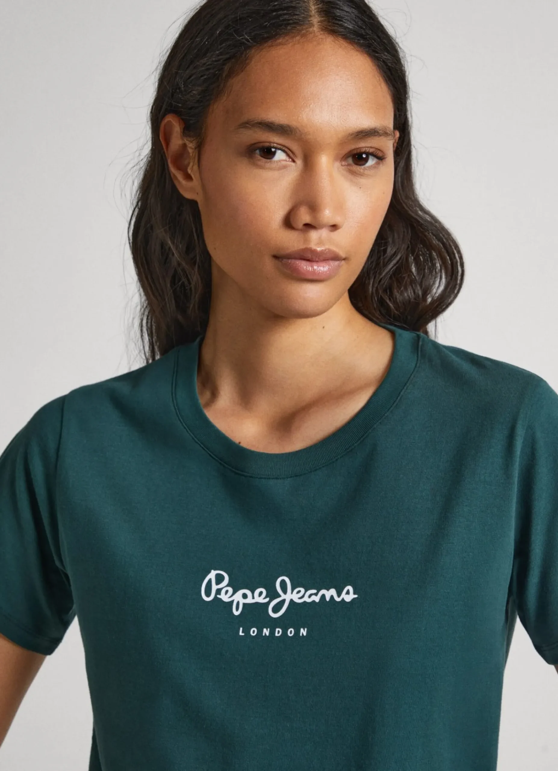 Mulher Pepe Jeans T-Shirts>T-Shirt Logo Estampado