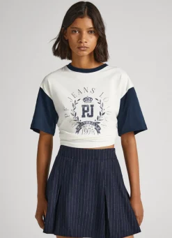 Mulher Pepe Jeans T-Shirts>T-Shirt Logo Heritage