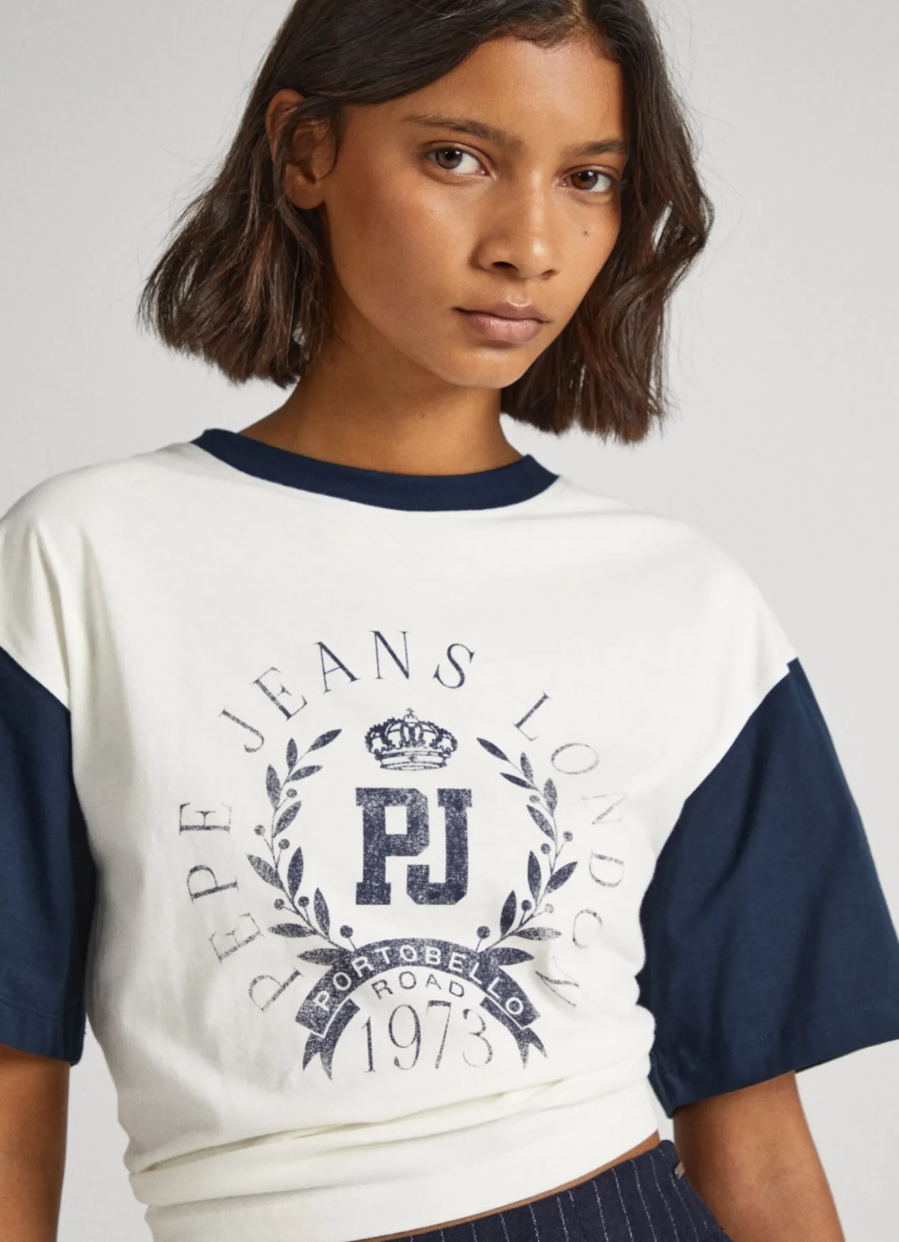 Mulher Pepe Jeans T-Shirts>T-Shirt Logo Heritage