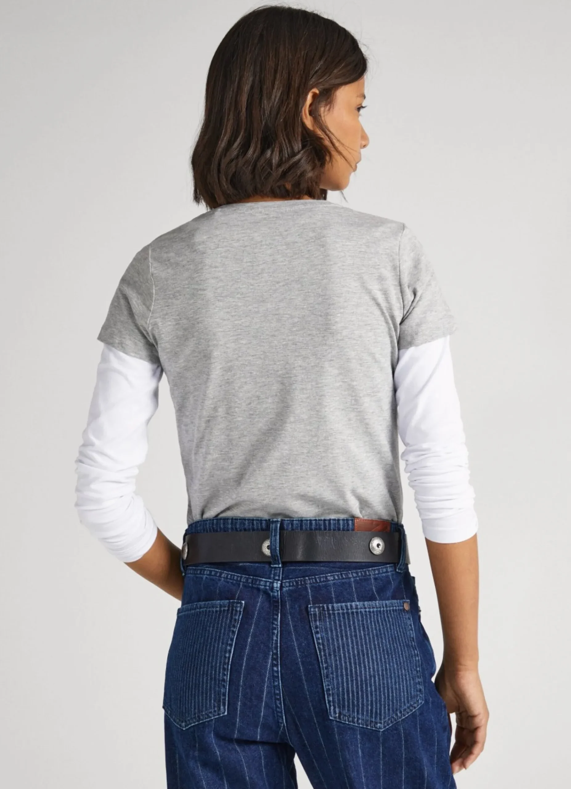 Mulher Pepe Jeans T-Shirts>T-Shirt Lycra Logo Estampado