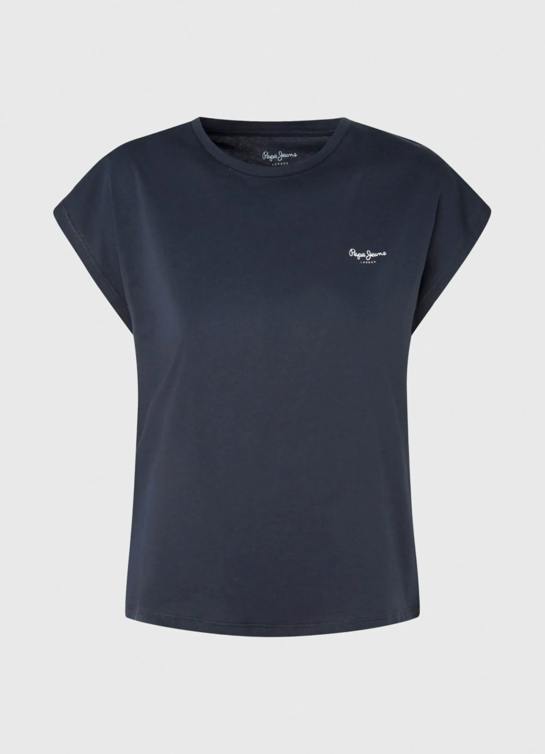 Mulher Pepe Jeans T-Shirts>T-Shirt Manga Cavada Com Logo