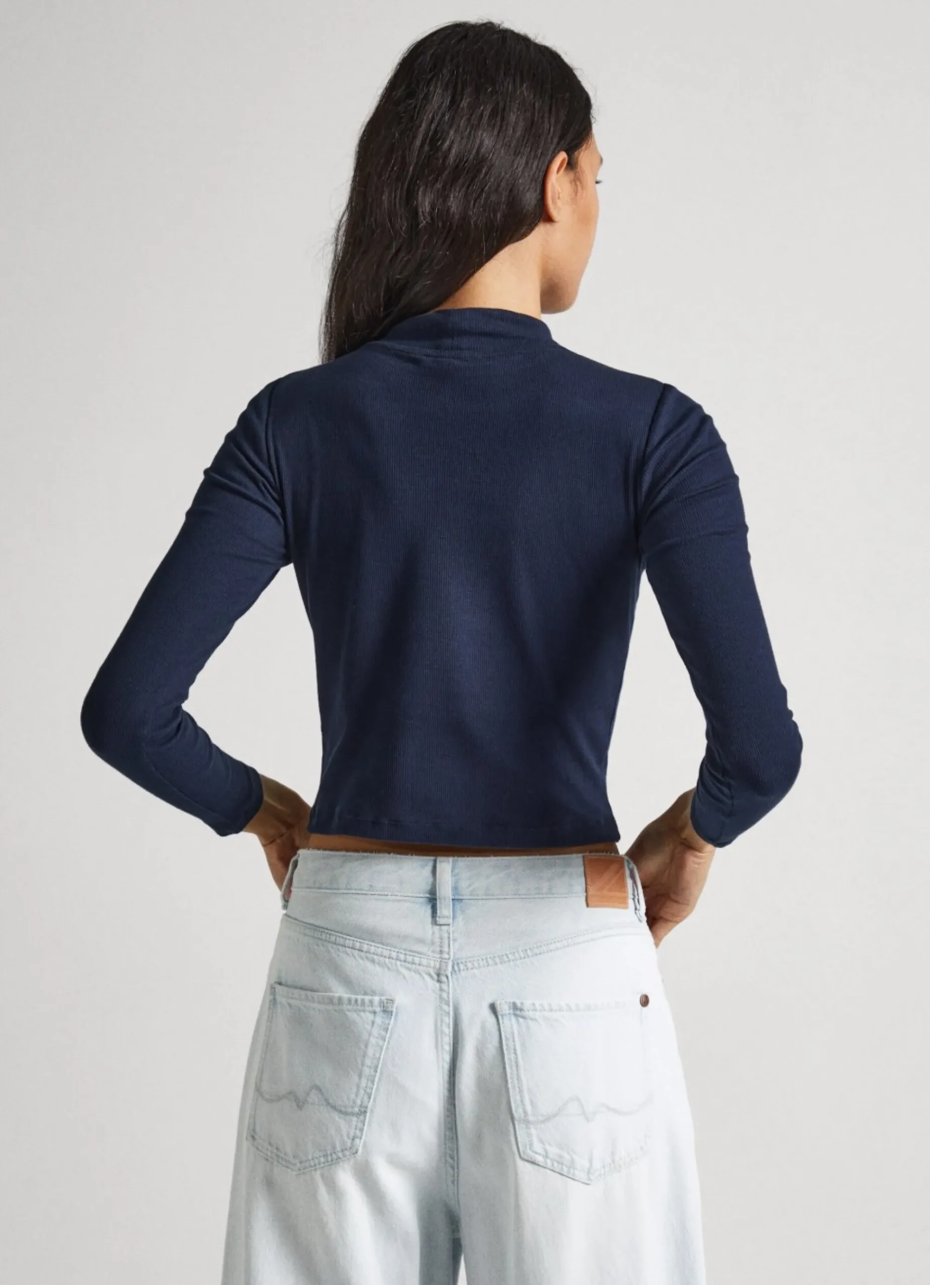 Mulher Pepe Jeans T-Shirts>T-Shirt Manga Comprida Canelada