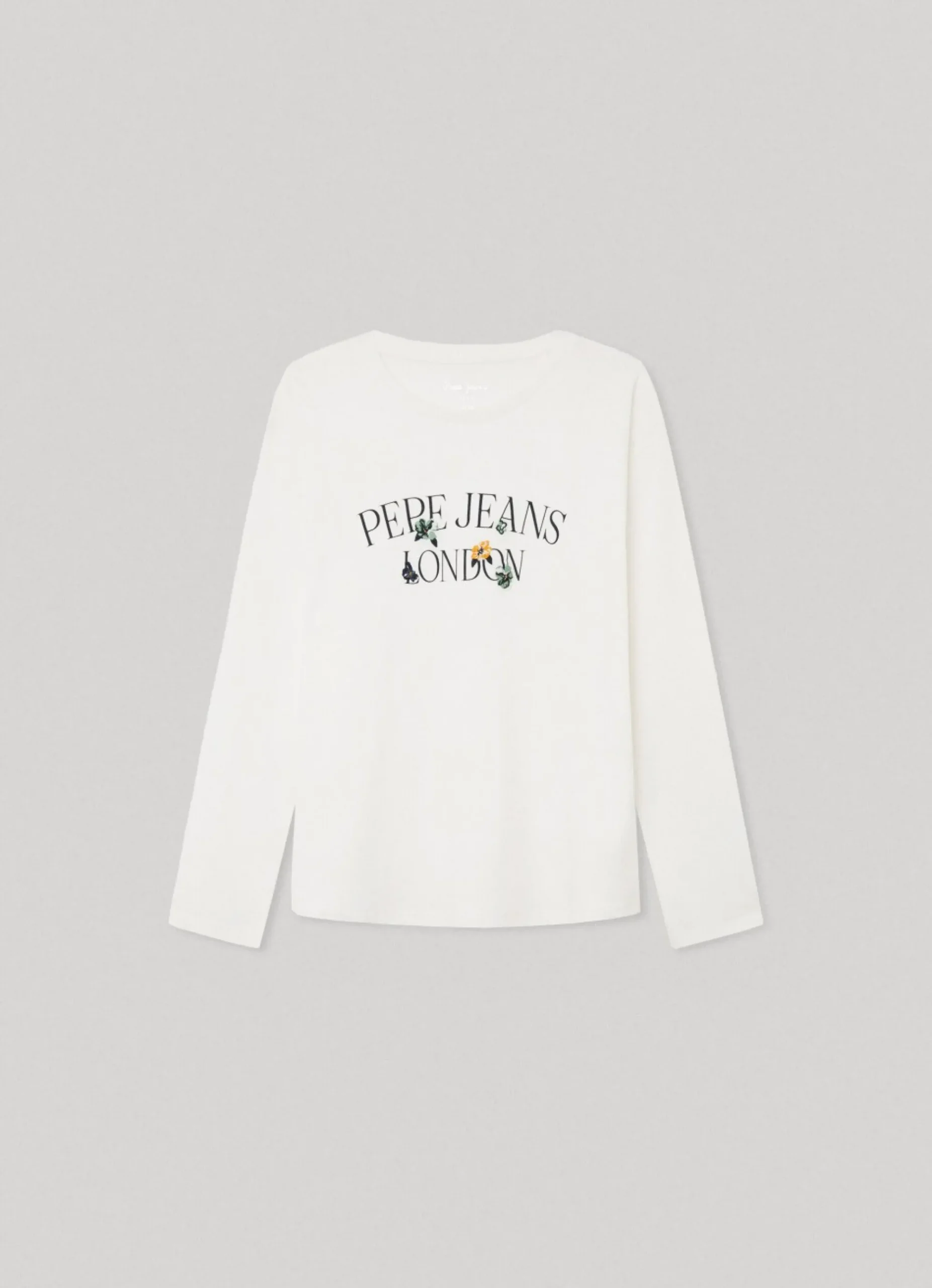 Rapariga Pepe Jeans Camisas E T-Shirts>T-Shirt Manga Comprida Logo Estampado