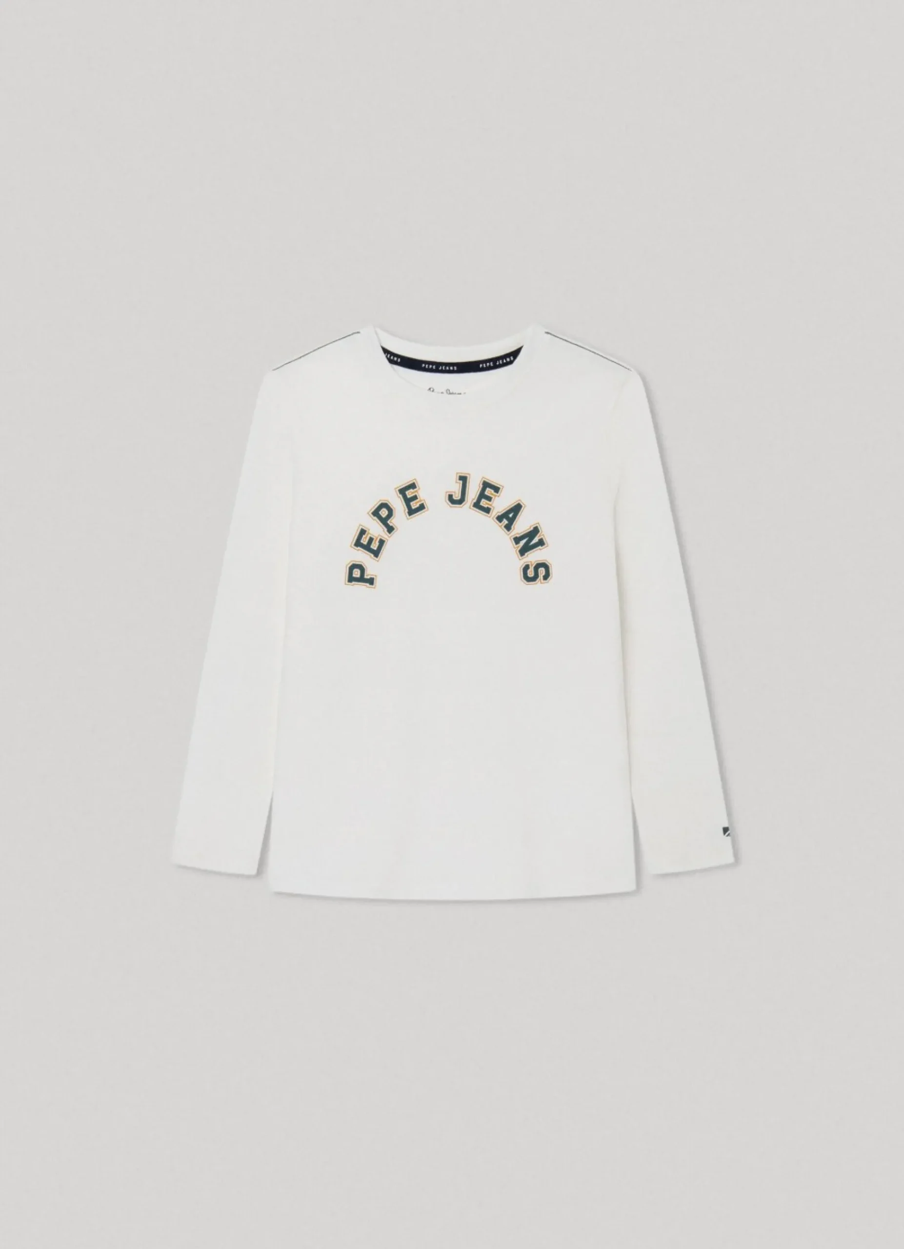Rapaz Pepe Jeans T-Shirts>T-Shirt Manga Comprida Logo Estampado