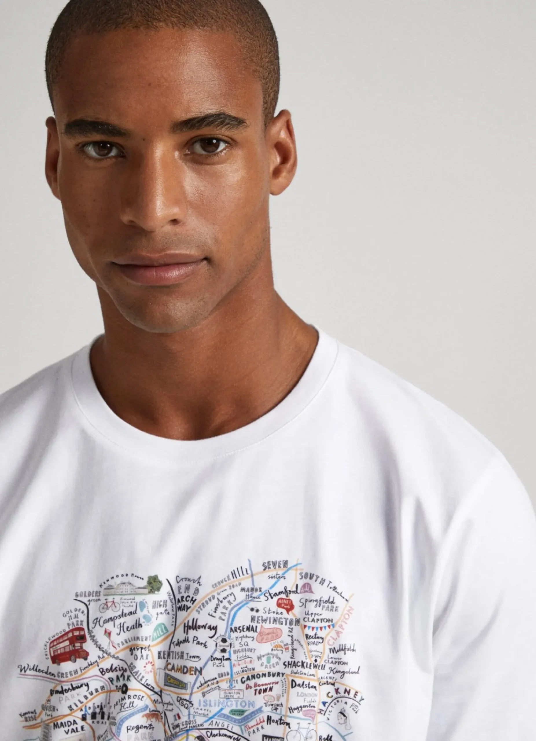 Homem Pepe Jeans T-Shirts>T-Shirt Mapa Londres Estampado