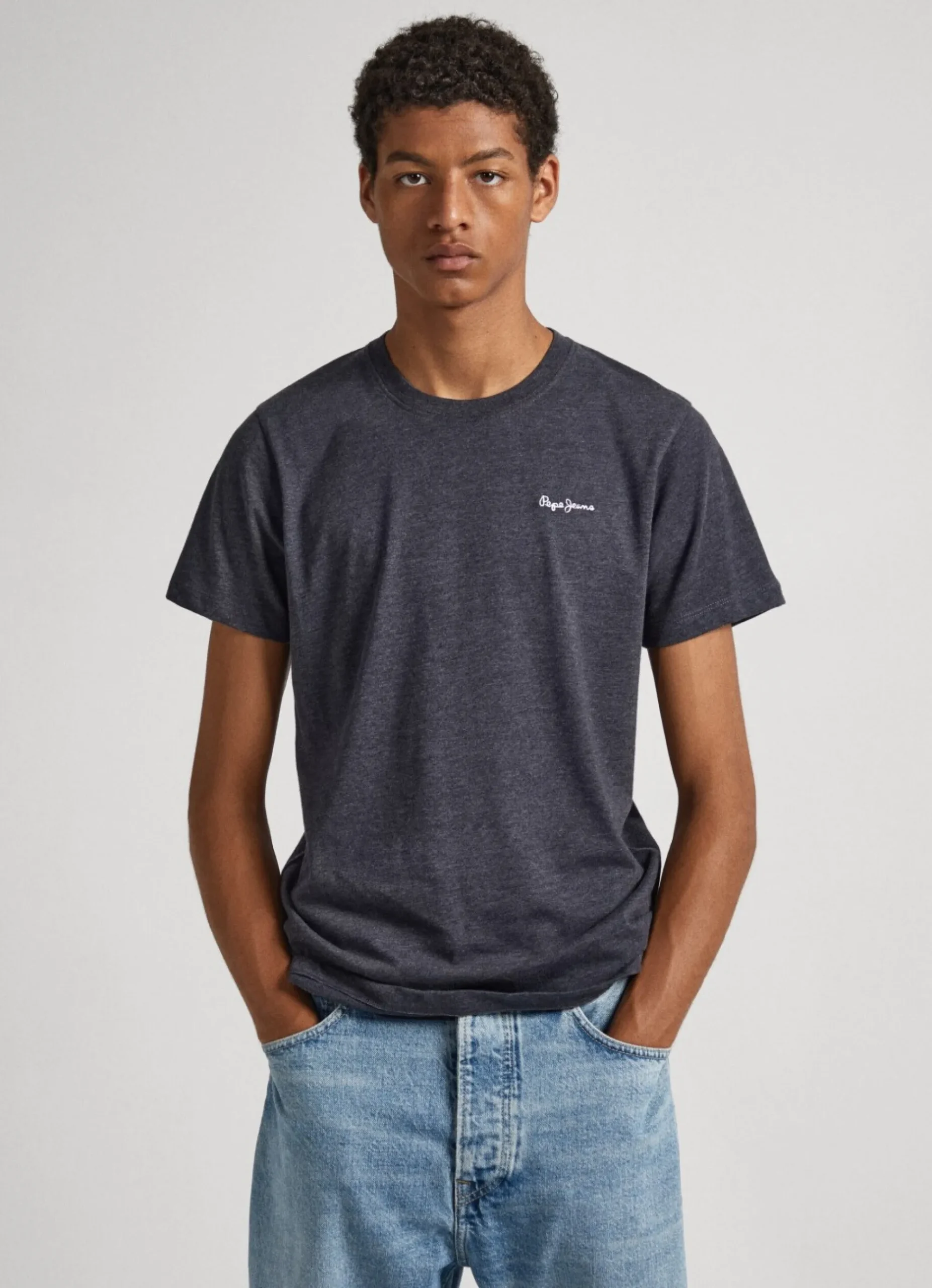 Homem Pepe Jeans T-Shirts>T-Shirt Melange Decote Redondo
