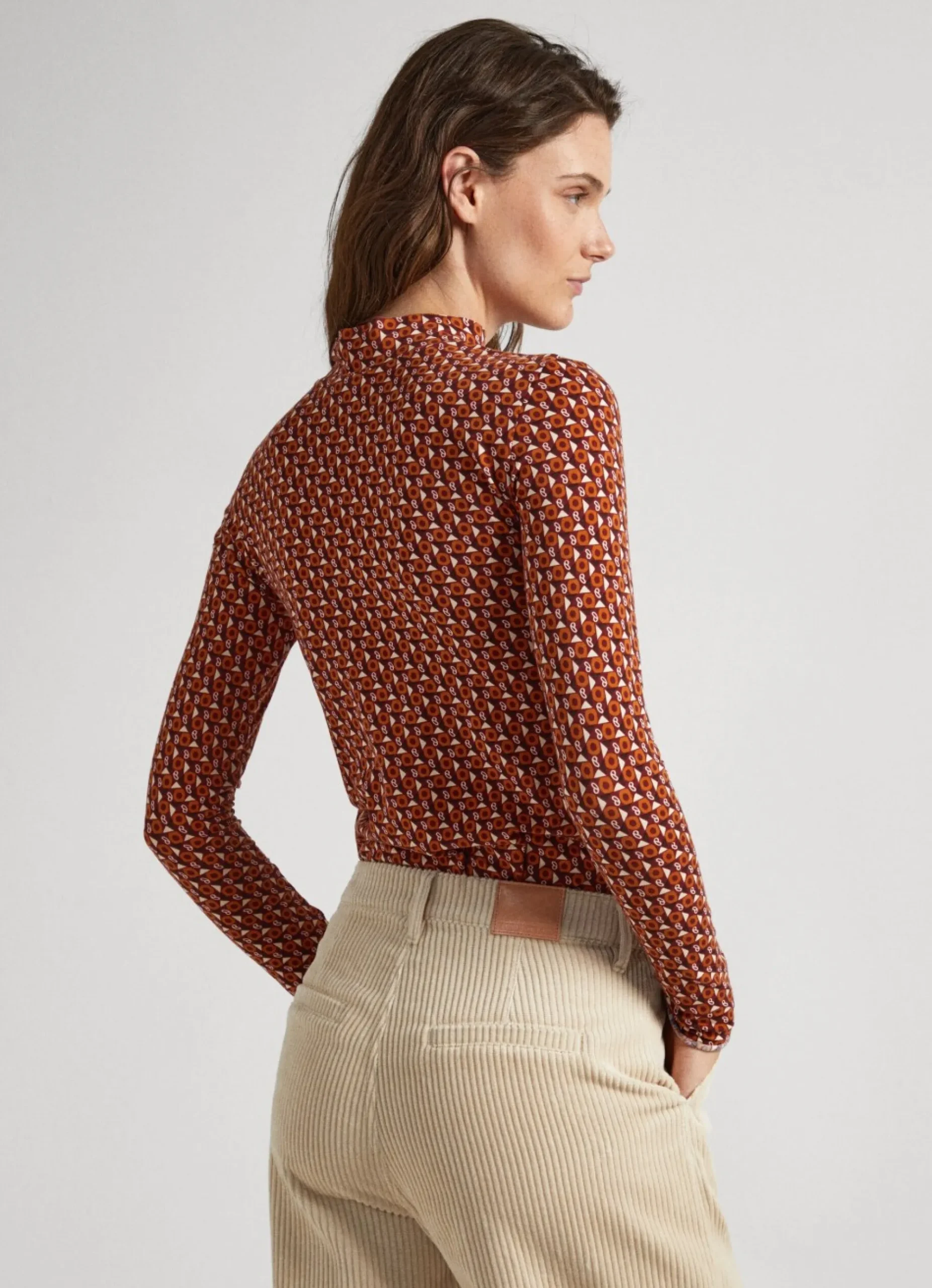 Mulher Pepe Jeans T-Shirts>T-Shirt Padroes Geometricos