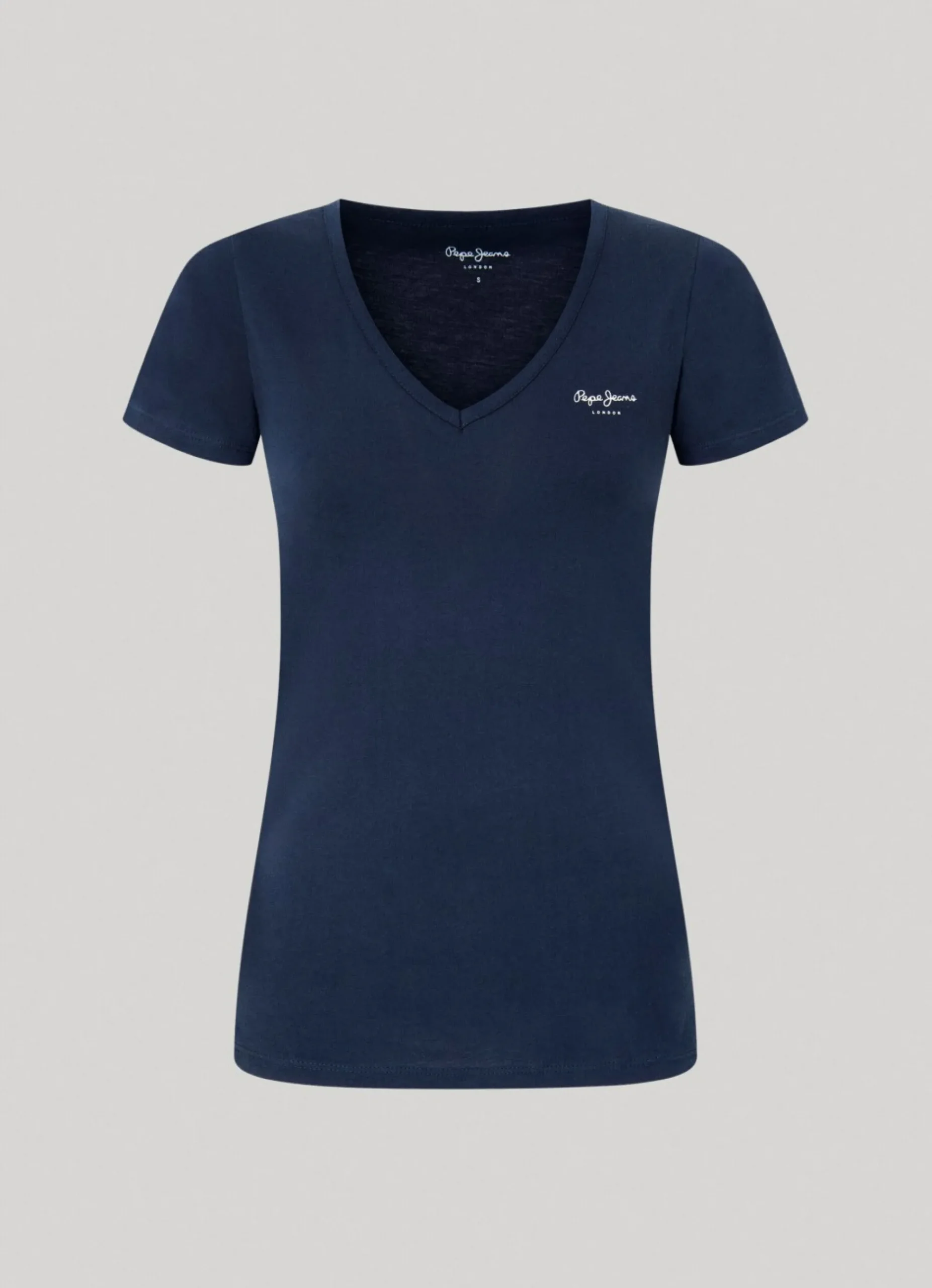 Mulher Pepe Jeans T-Shirts>T-Shirt Slim Fit Decote V