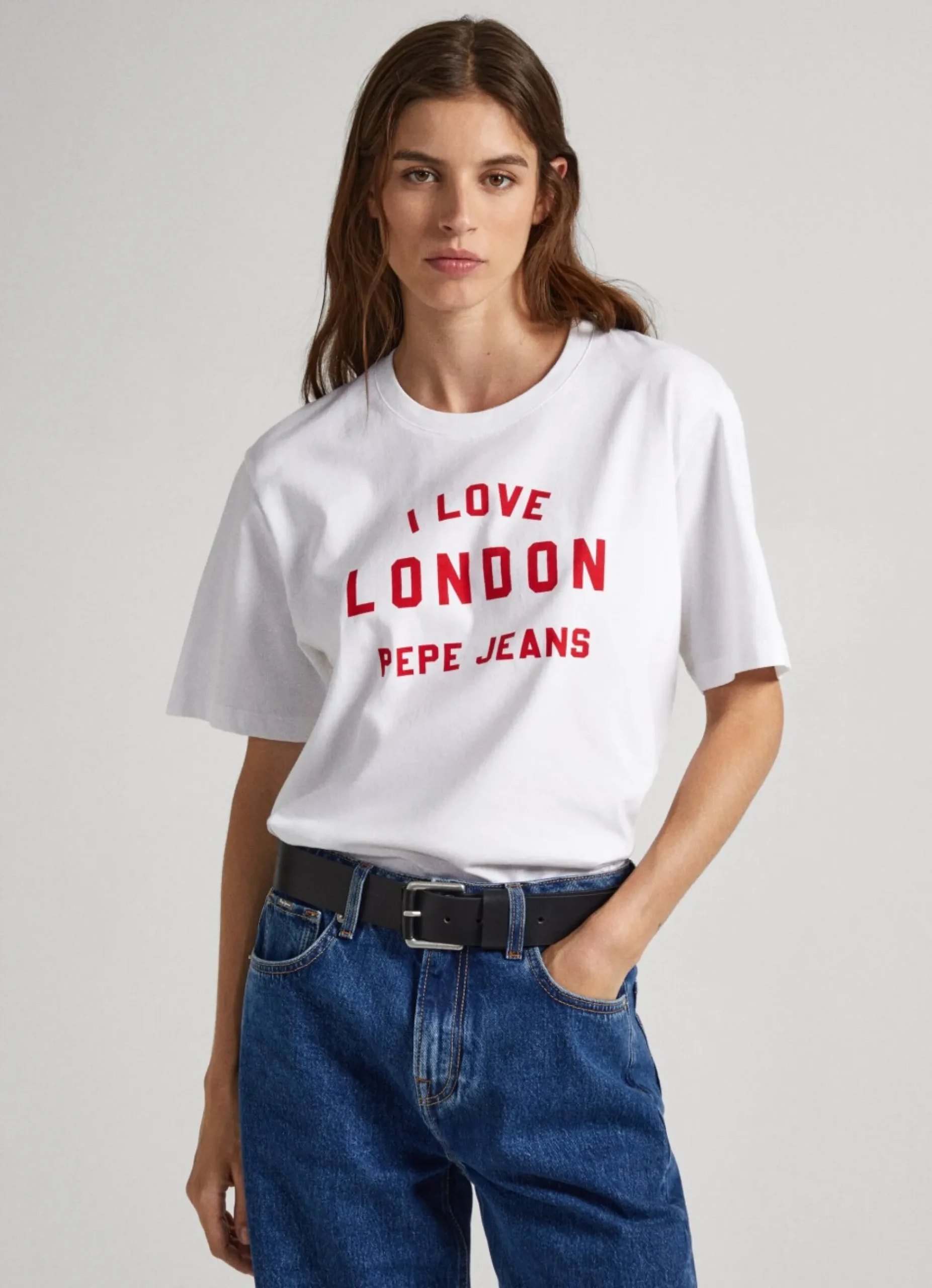 Homem Pepe Jeans T-Shirts>T-Shirt Unisexo Estampada I Love London