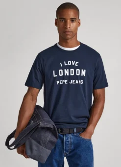 Mulher Pepe Jeans T-Shirts>T-Shirt Unisexo Estampada I Love London