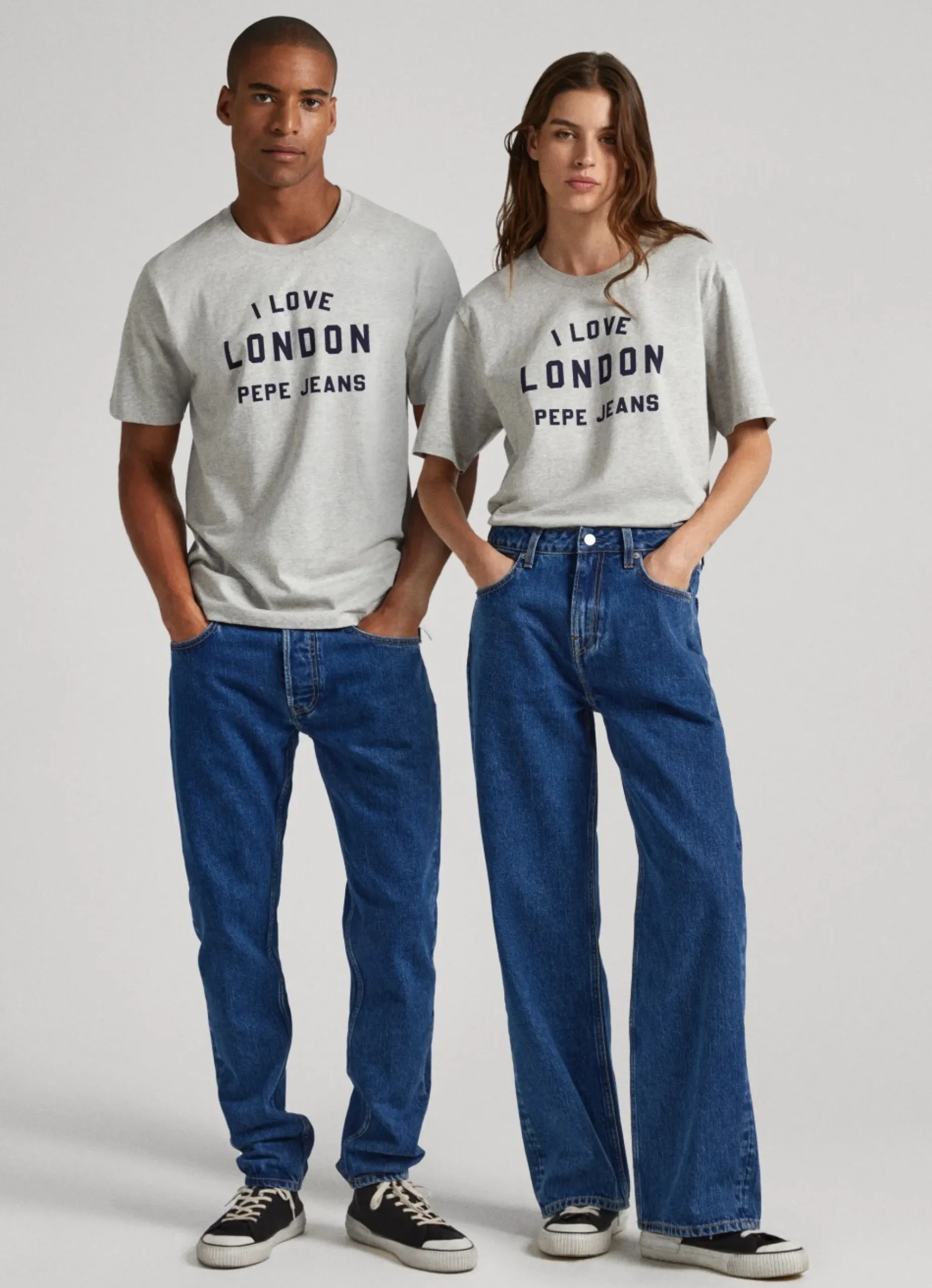 Mulher Pepe Jeans T-Shirts>T-Shirt Unisexo Estampada I Love London