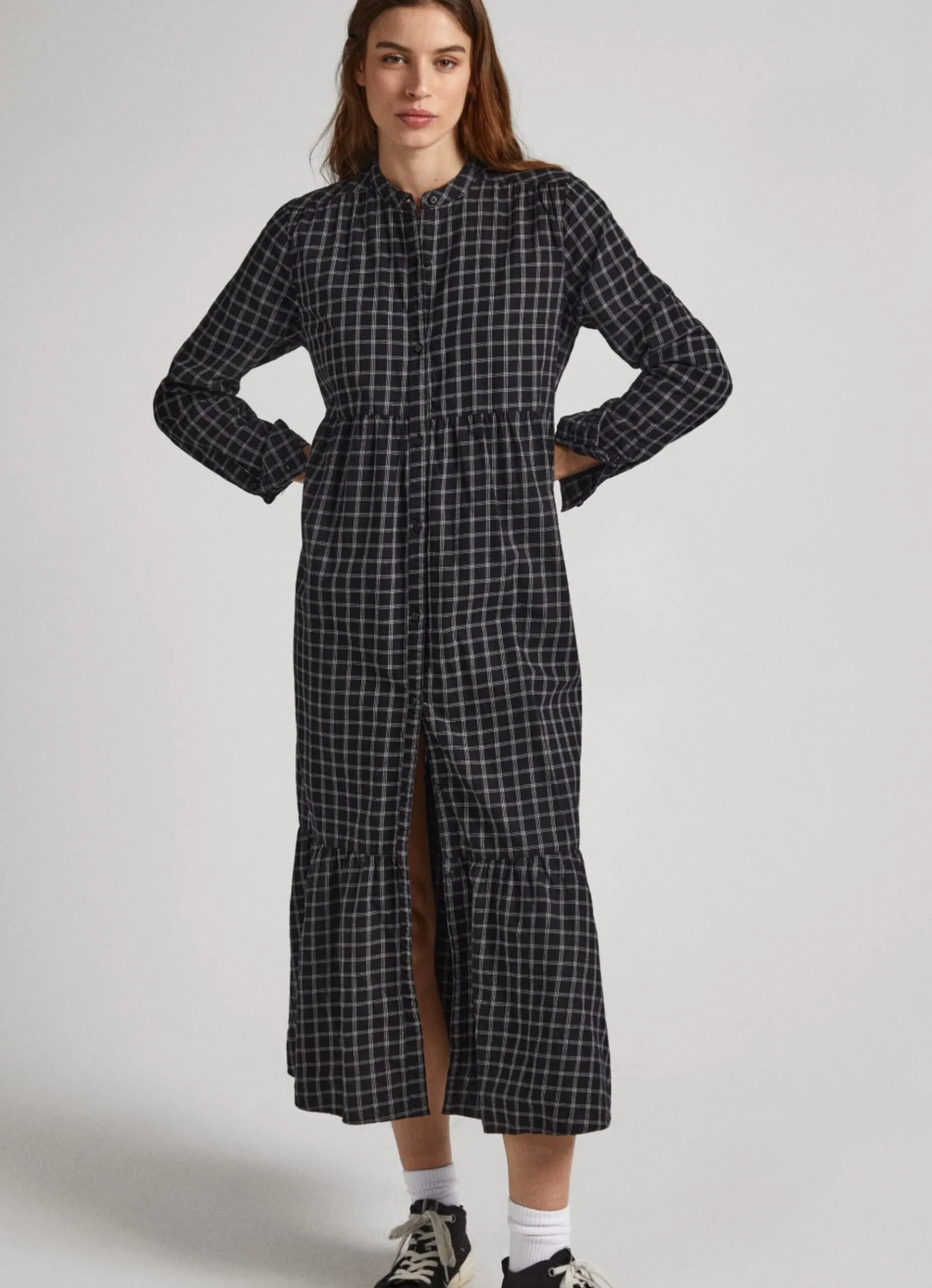 Mulher Pepe Jeans Vestidos E Macacões>Vestido Algodao Padrao Xadrez