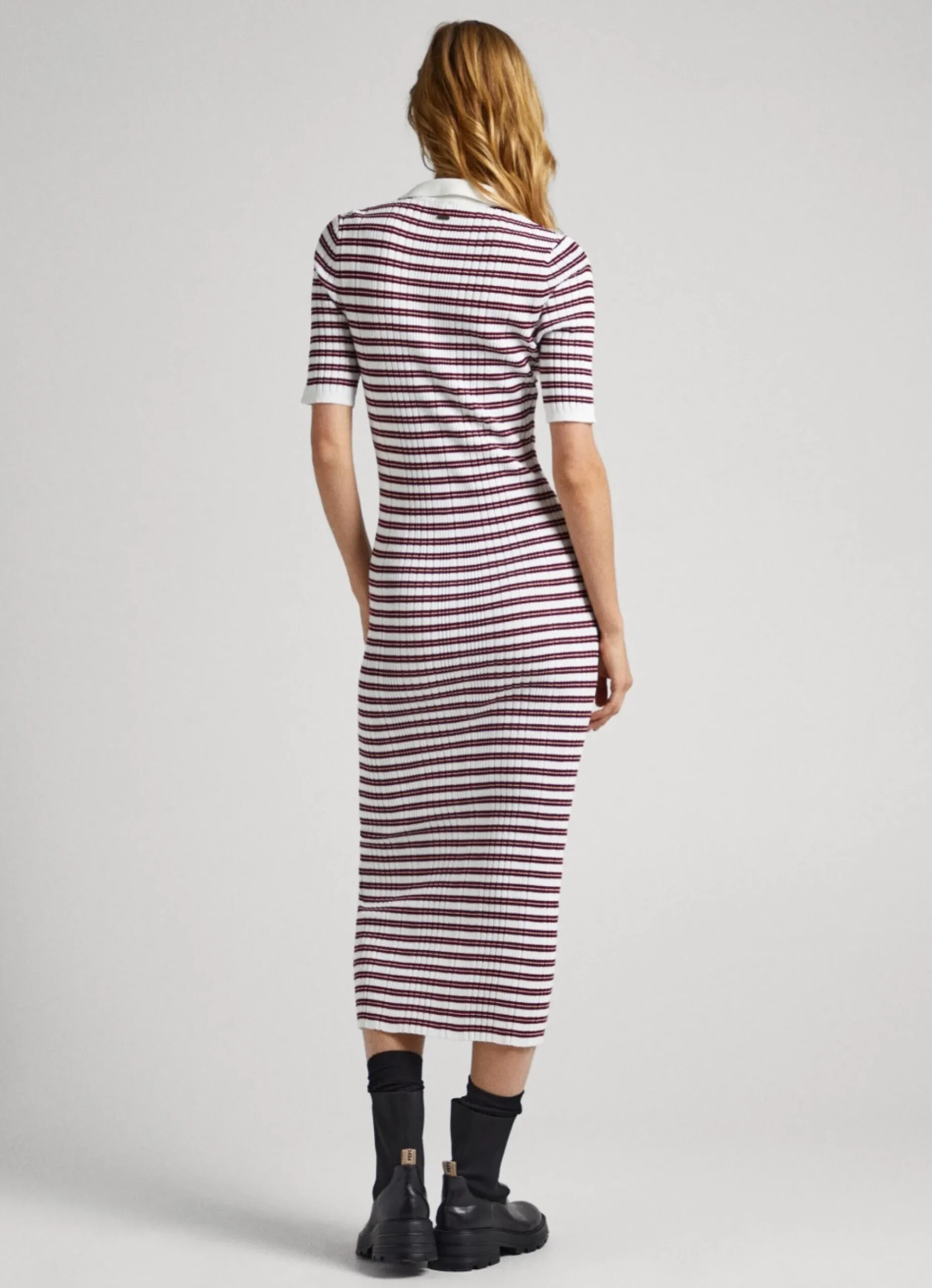 Mulher Pepe Jeans Vestidos E Macacões>Vestido As Riscas Em Dois Tons
