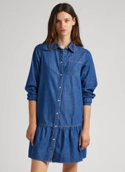 Mulher Pepe Jeans Vestidos E Macacões>Vestido Camiseiro