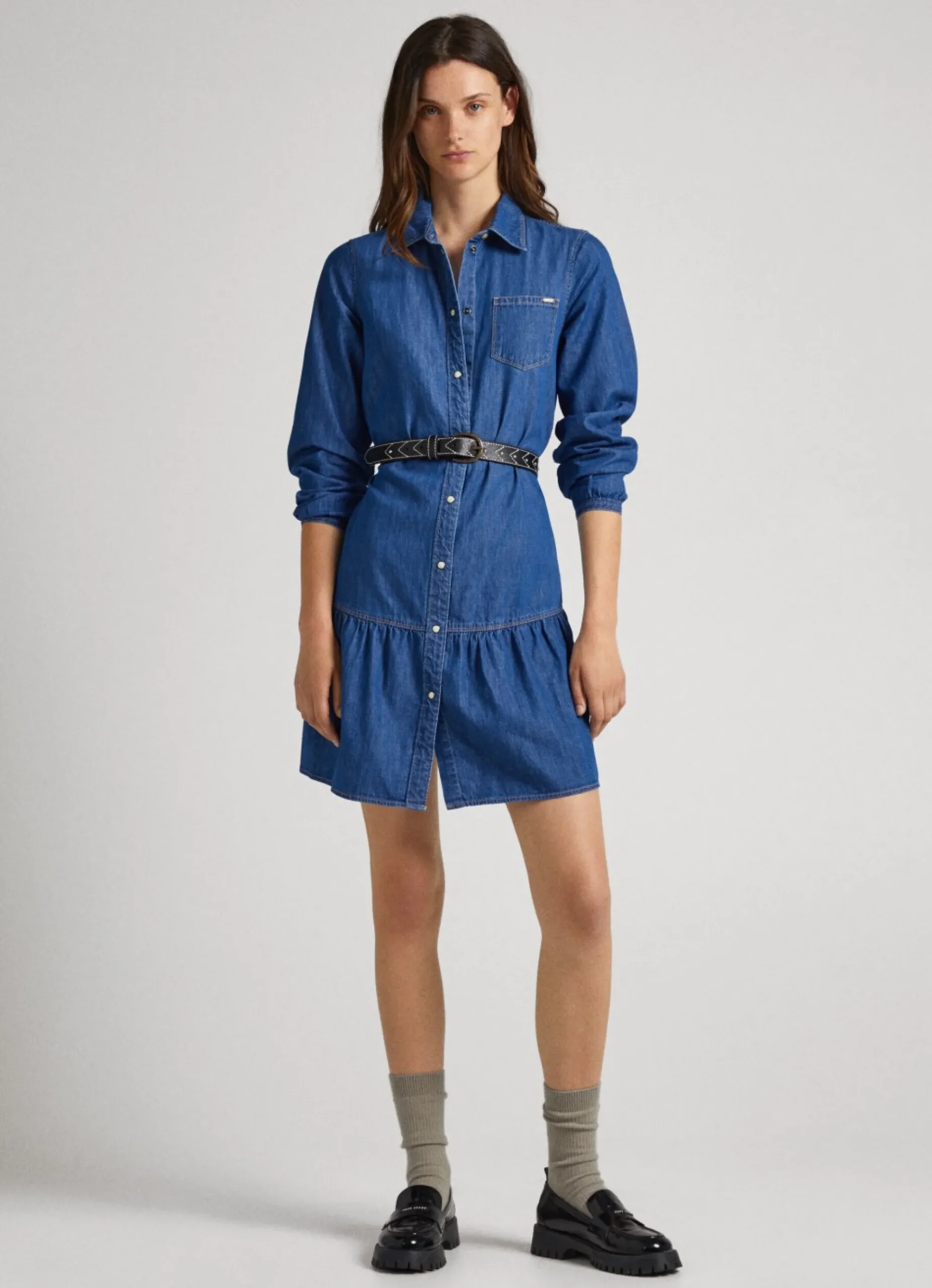 Mulher Pepe Jeans Vestidos E Macacões>Vestido Camiseiro