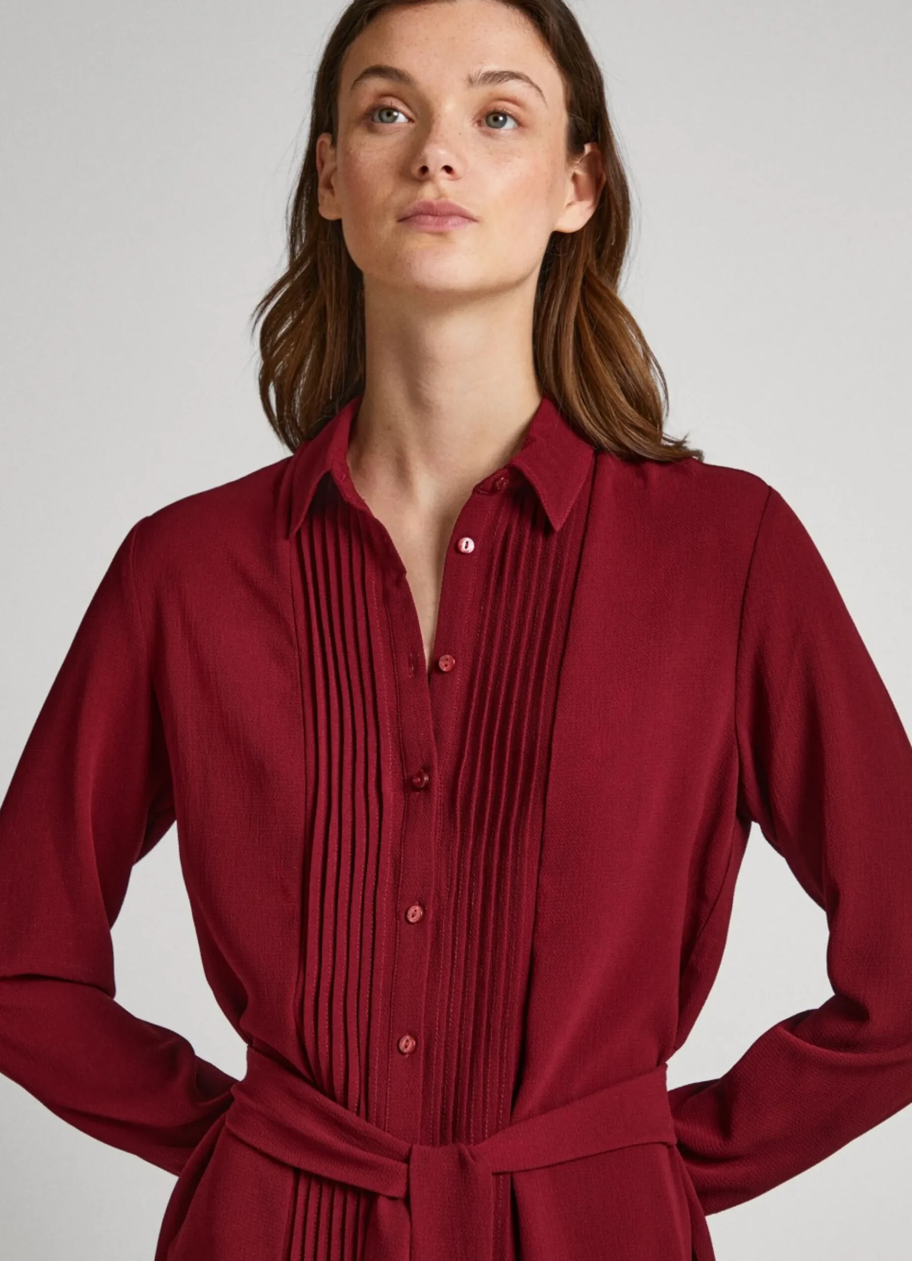 Mulher Pepe Jeans Vestidos E Macacões>Vestido Camiseiro Crepe